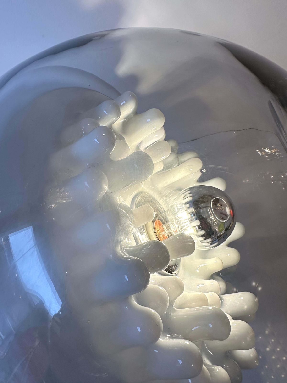 Space Age Murano Glass And Lucite Lamp By Leucos, Italy, 1970s photo furniture