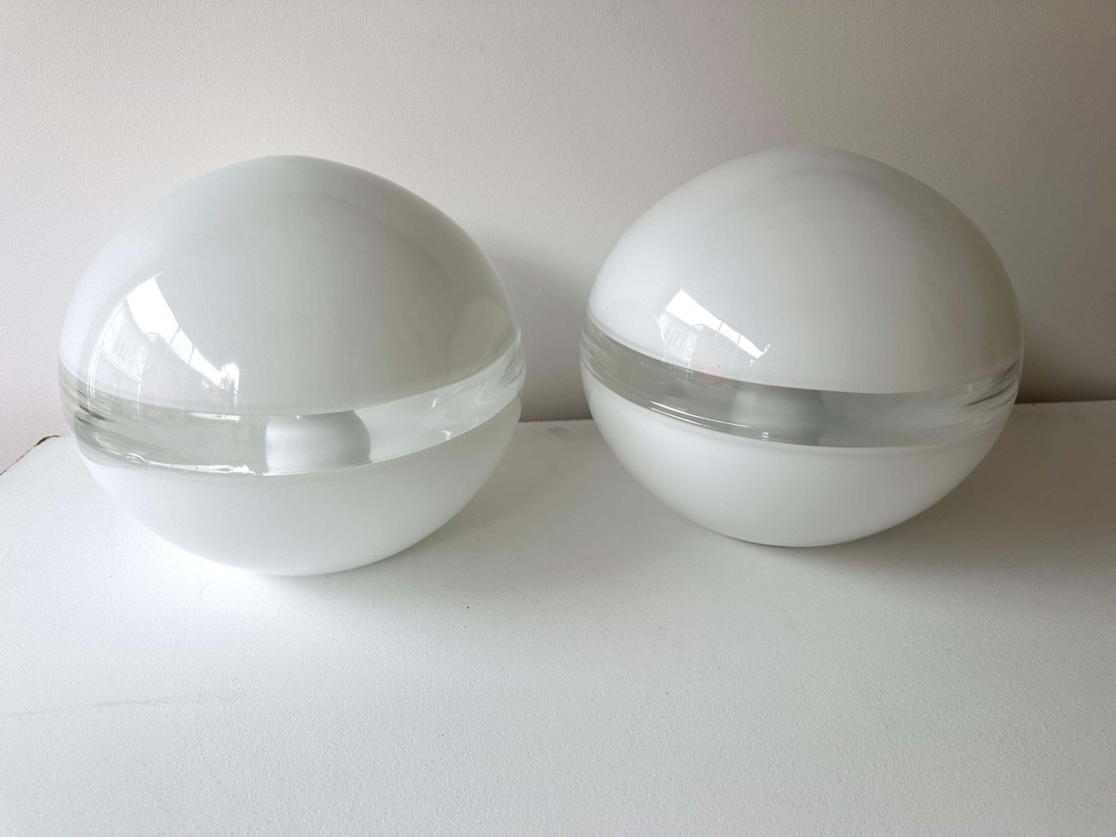 Pair Of Lamps Lt230 Murano Glass By Carlo Nason For Mazzega, Italy, 1970s photo 4112.0