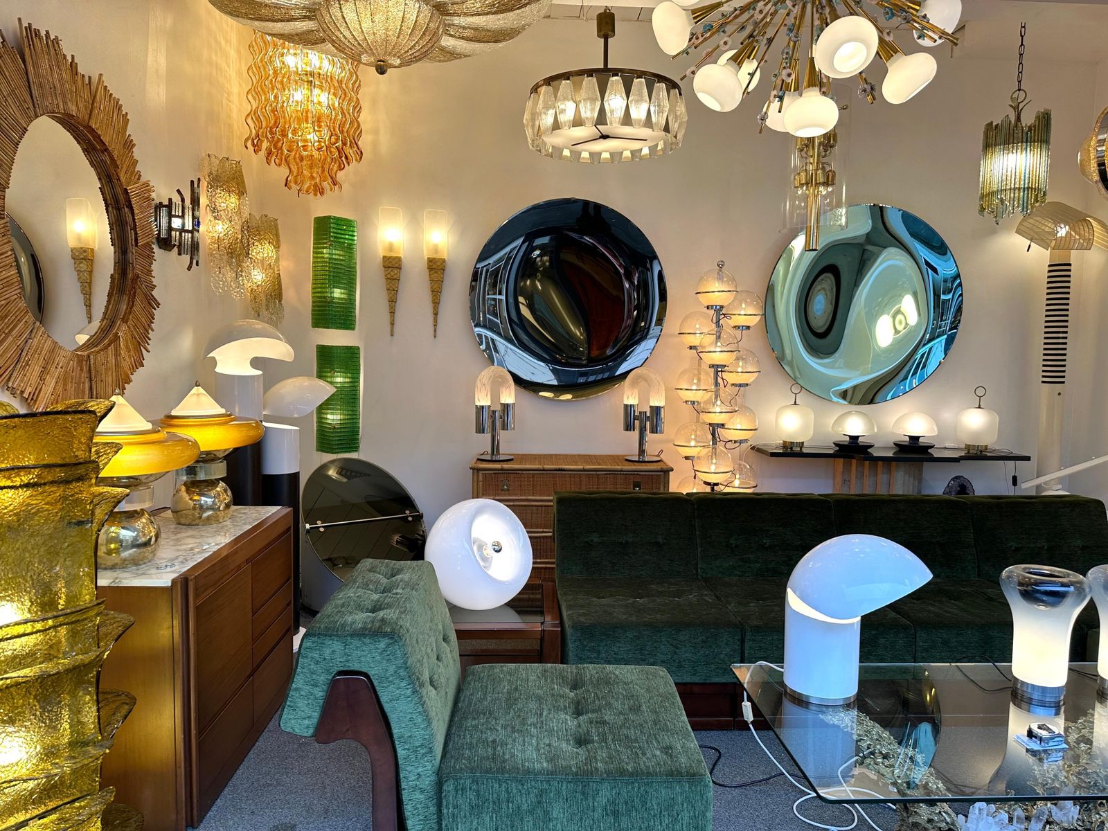 Pair Of Gold Leaf Murano Glass And Gilt Wood Sconces By Terzani, Italy, 1990s photo buy