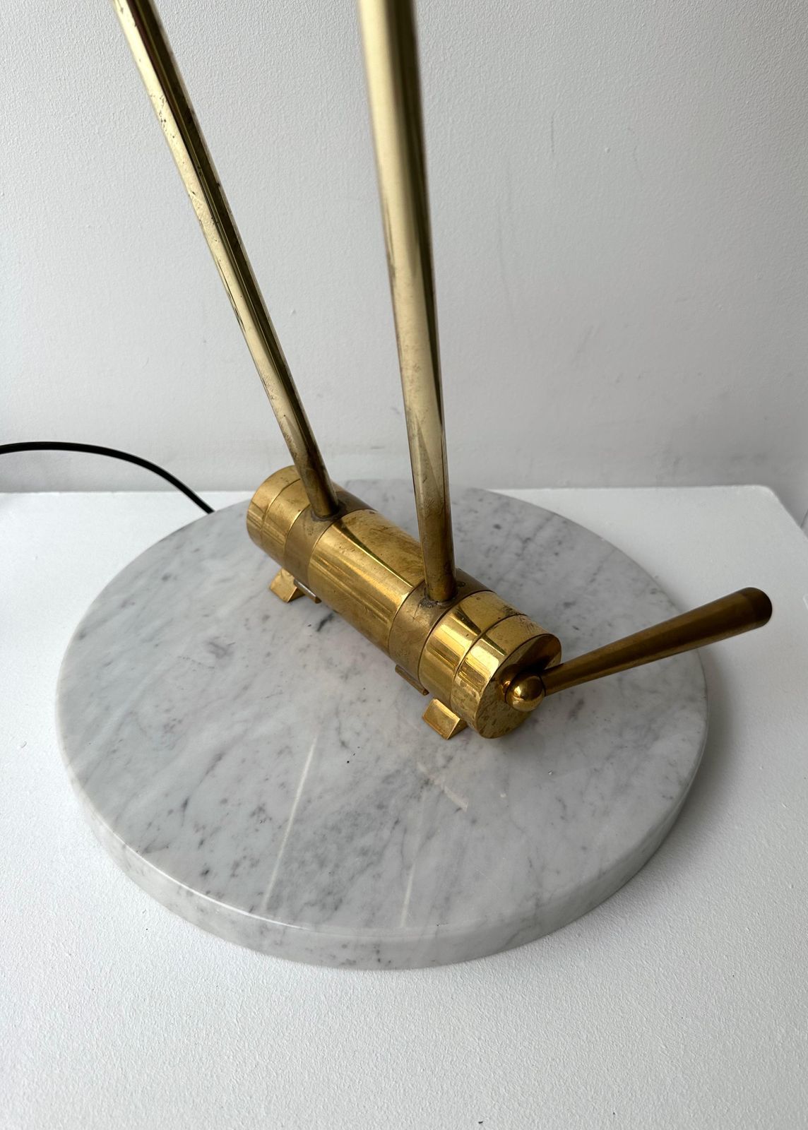 Mid Century Floor Lamp Brass Metal By Angelo Lelii For Arredoluce, Italy, 1950s photo 11136.0