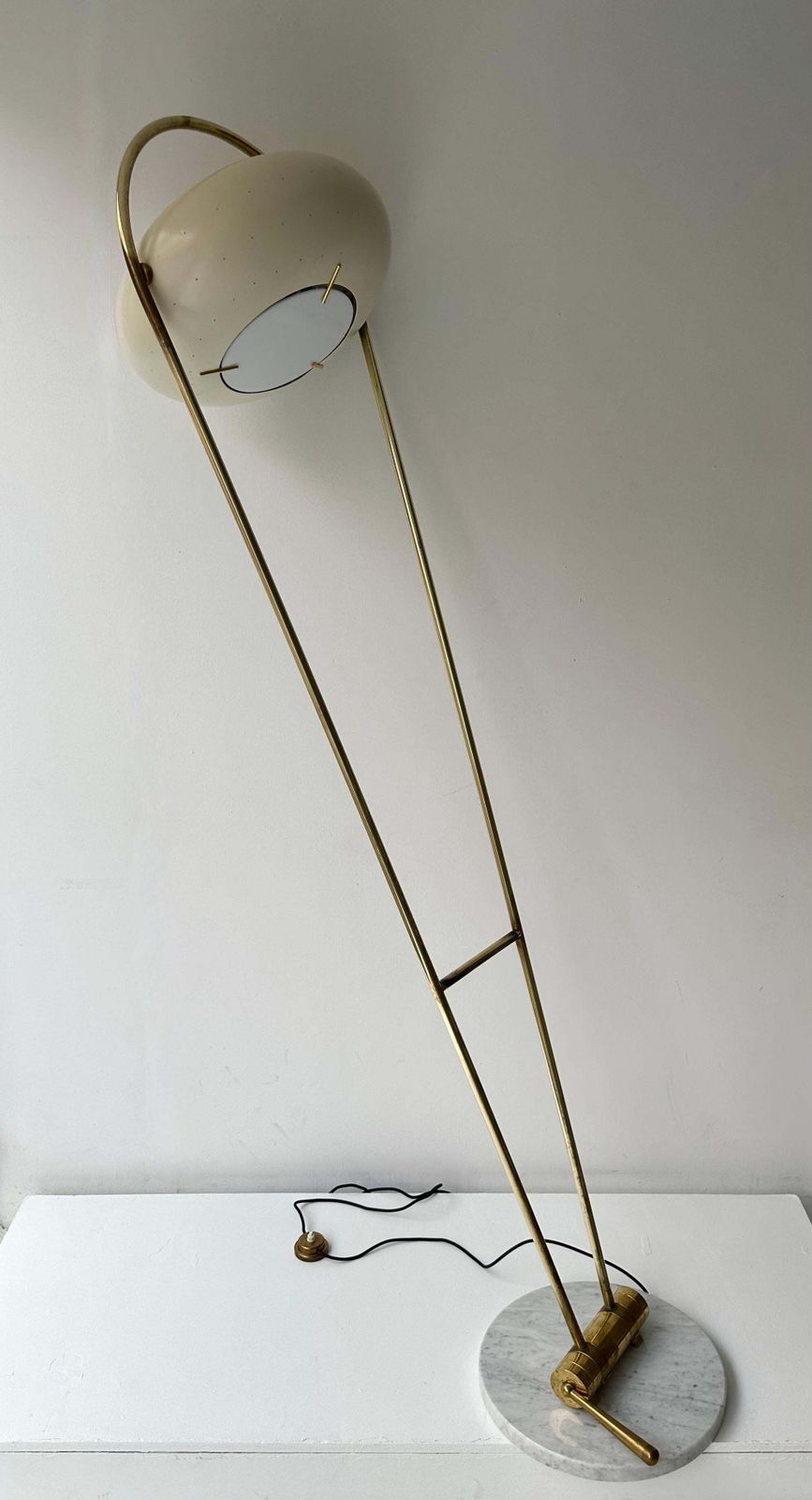 photo buy Mid Century Floor Lamp Brass Metal By Angelo Lelii For Arredoluce, Italy, 1950s