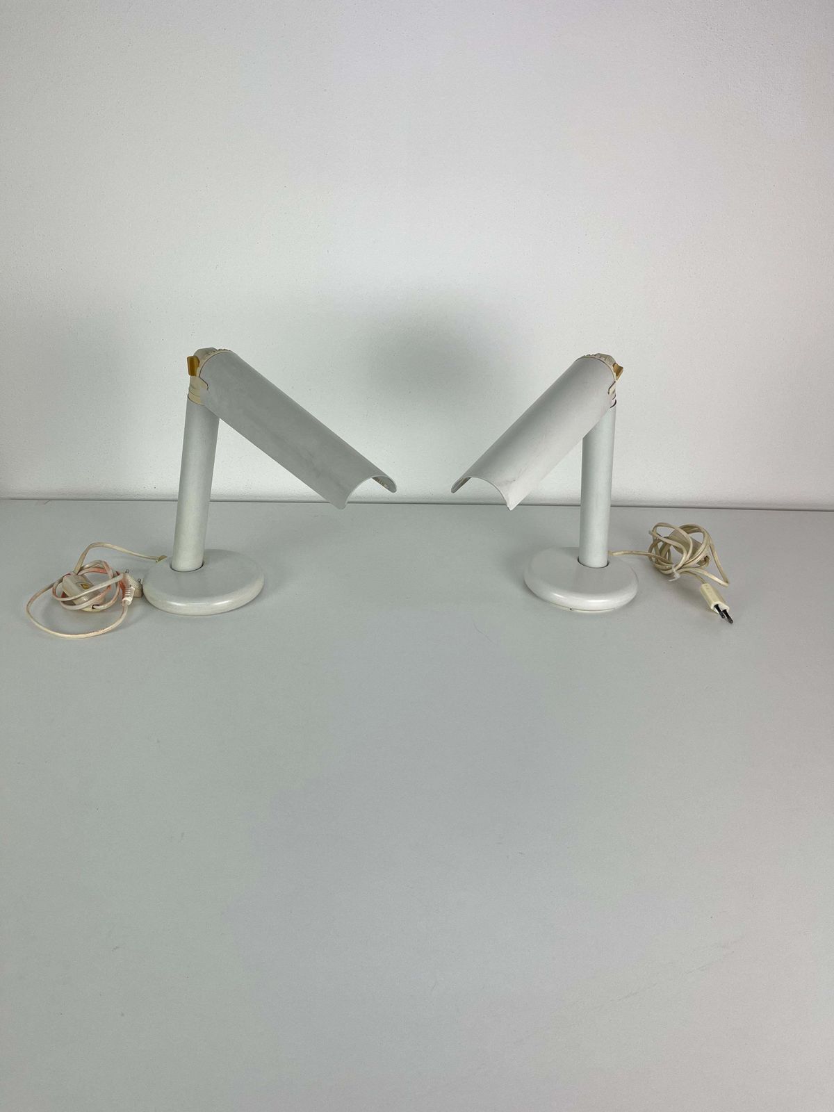 454.0 Set Of 2 Adjustable Bedside Lamps, Made In Italy, 1970s photo