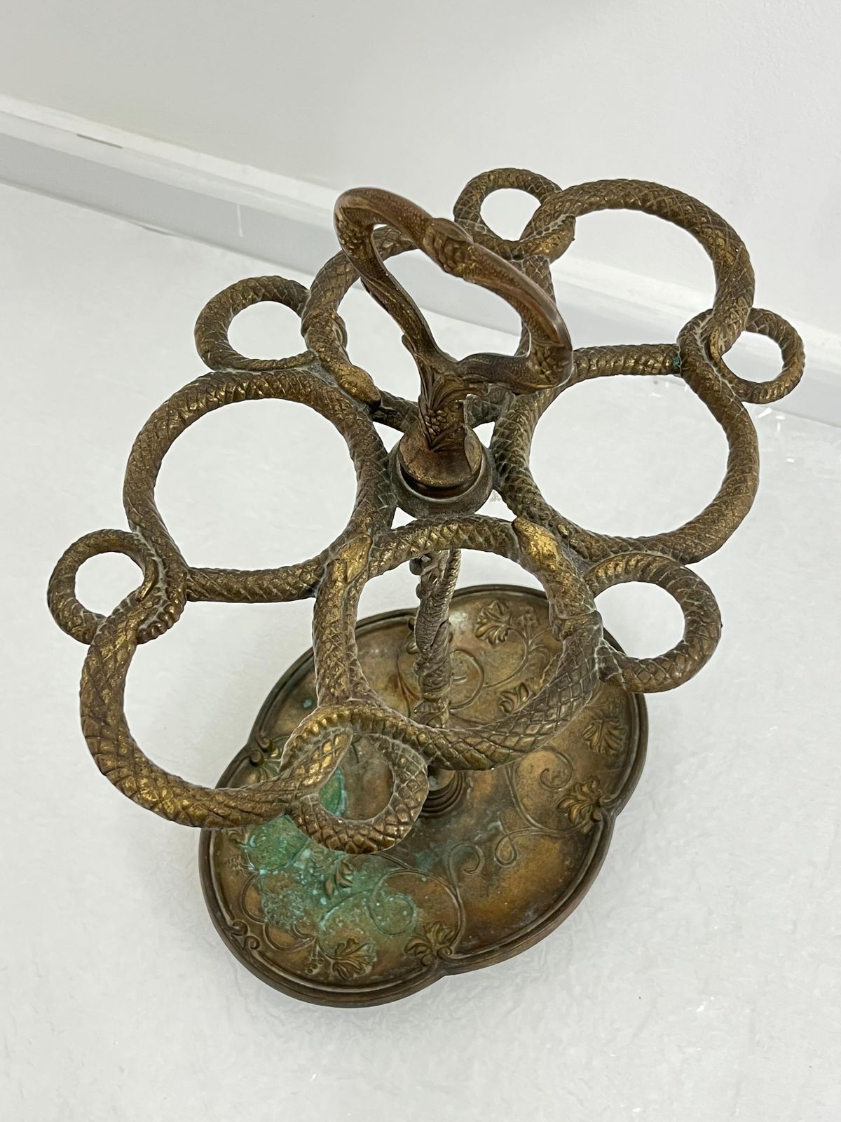 Mid Century Bronze Umbrella Stand, Made In Italy 1940s photo vinterior