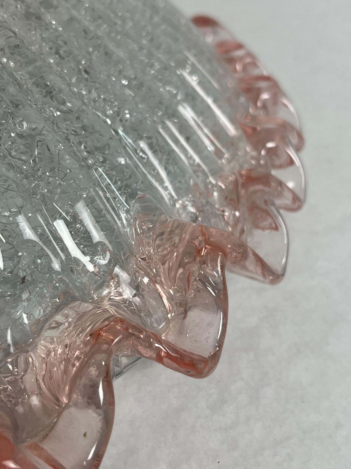 photo for sale Set Of 2 Murano Glass Ceiling Lights, In The Style Of Barovier & Toso 1980s