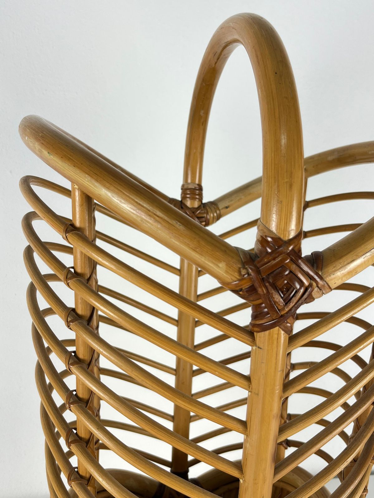 Mid Century Bamboo Umbrella Stand, Made In Italy, 1960s photo buy