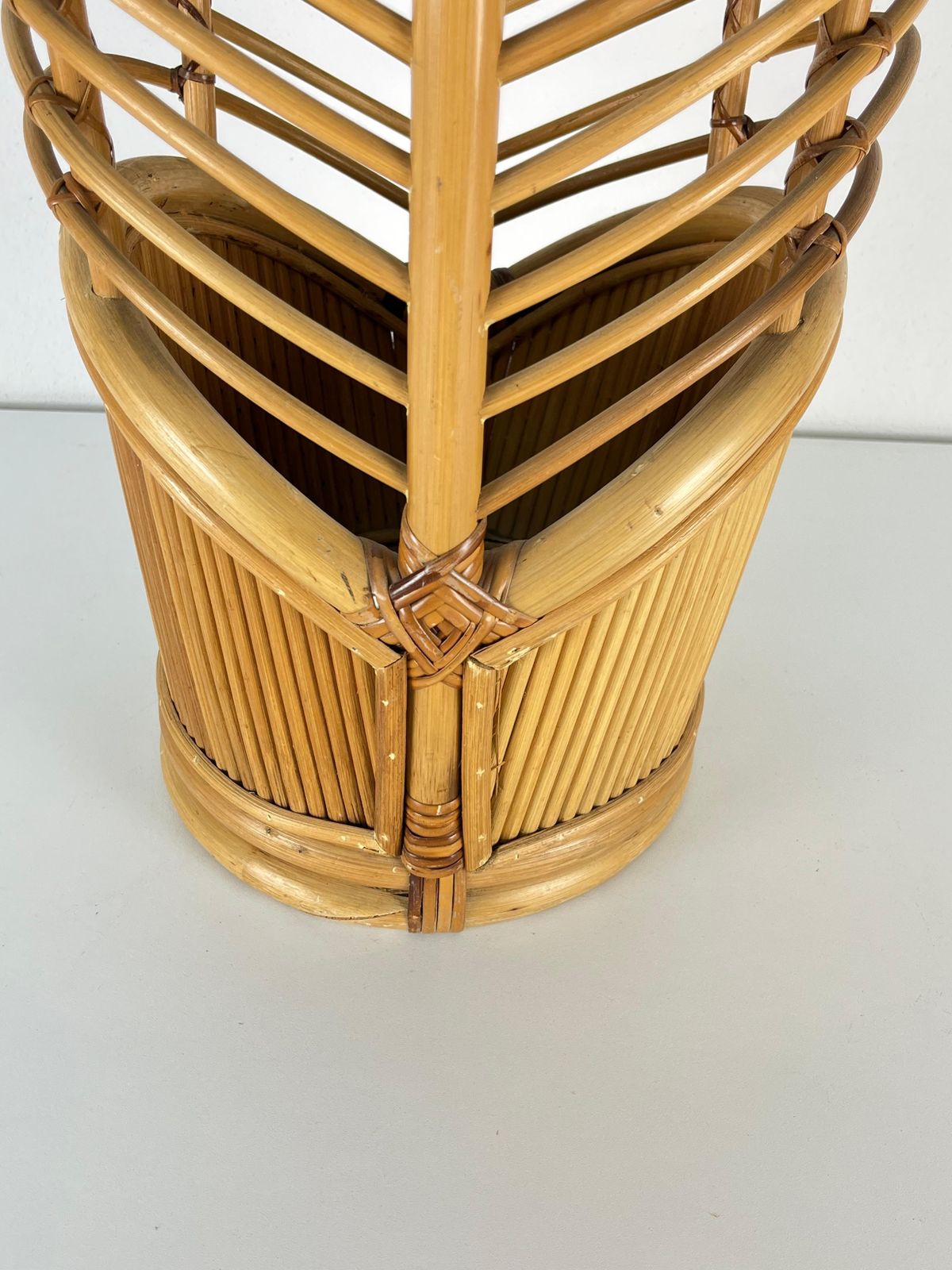 photo furniture Mid Century Bamboo Umbrella Stand, Made In Italy, 1960s