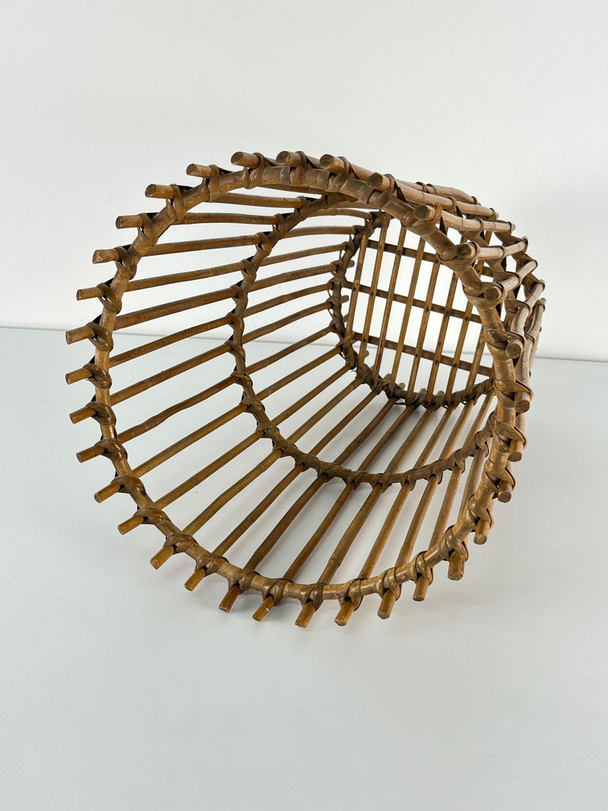 Mid Century Bamboo Umbrella Stand, Made In Italy, 1960s photo 642.0