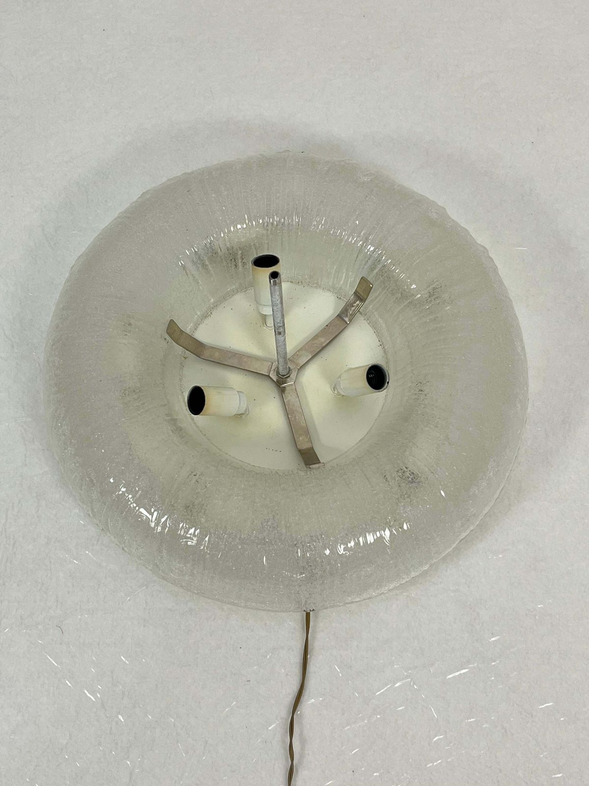 Venetian Ceiling Lamp Mid Century Murano Glass, 8 Lights 1960s photo vintage