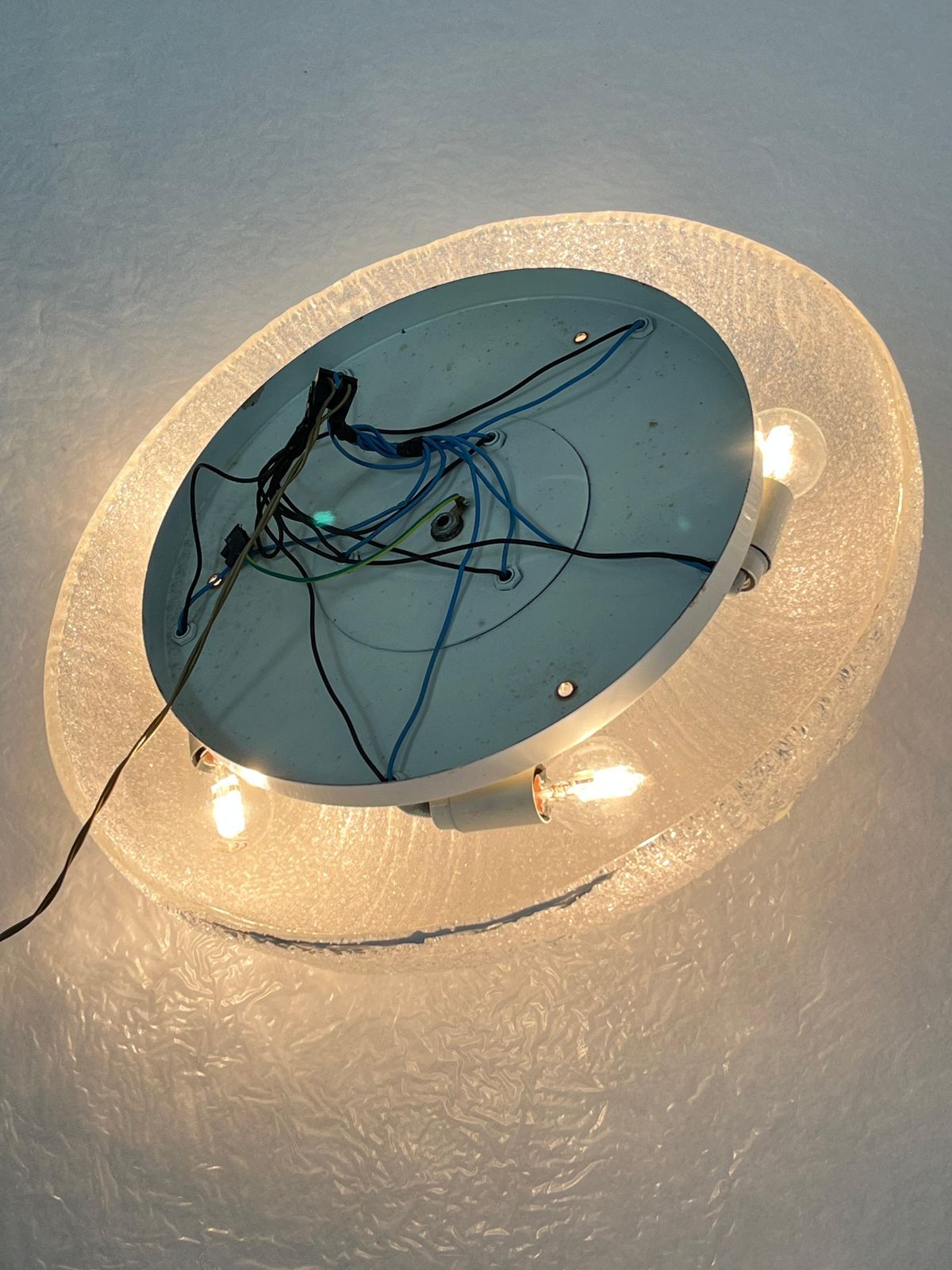 photo furniture Venetian Ceiling Lamp Mid Century Murano Glass, 8 Lights 1960s
