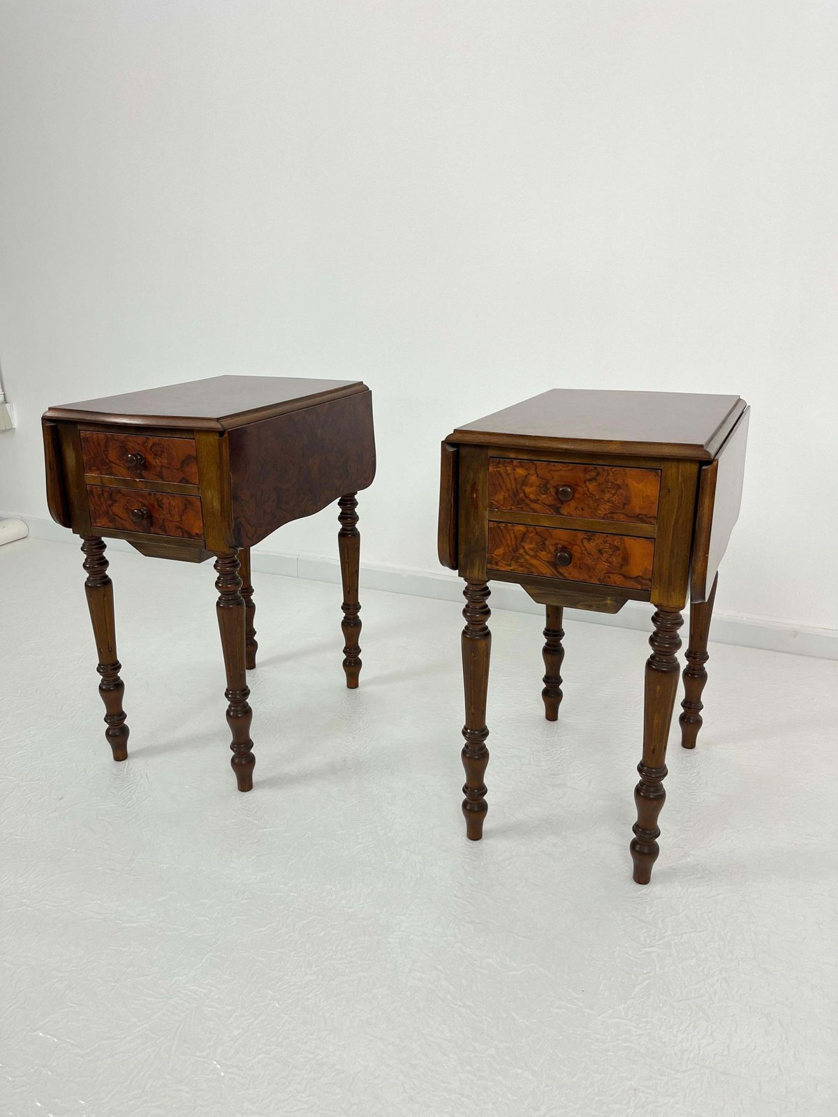 Set Of 2 Victorian Style Folding Night Stands, 1960s photo for sale