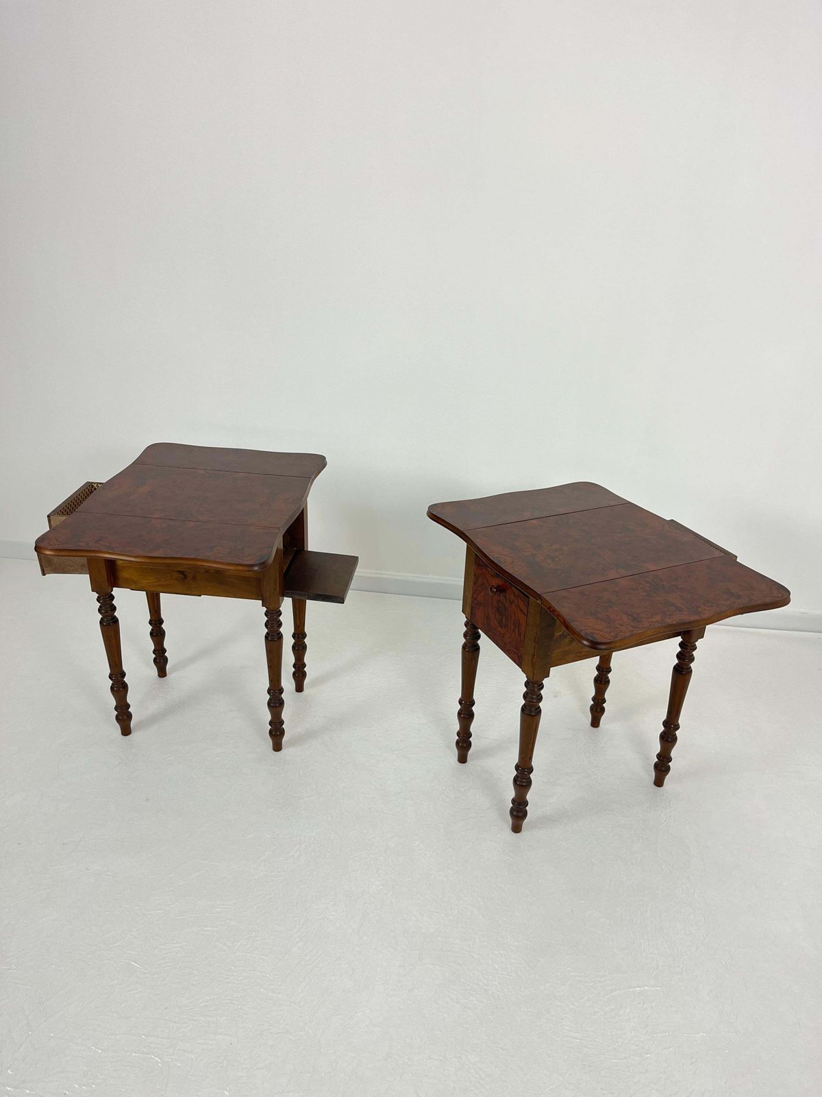 Set Of 2 Victorian Style Folding Night Stands, 1960s photo vinterior