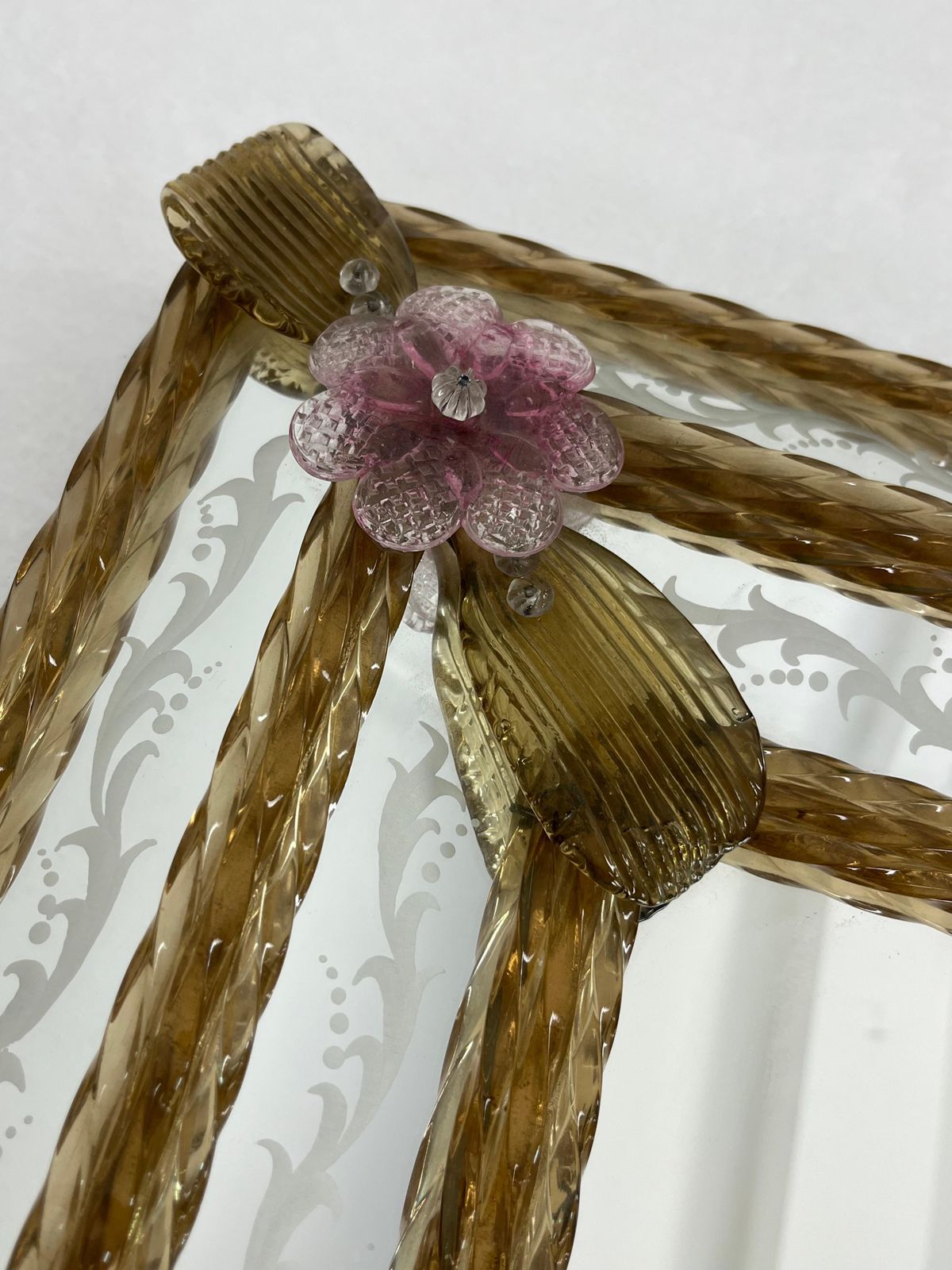 Mid Century Murano Glass Wall Mirror Maestri Muranesi, 1950s photo buy
