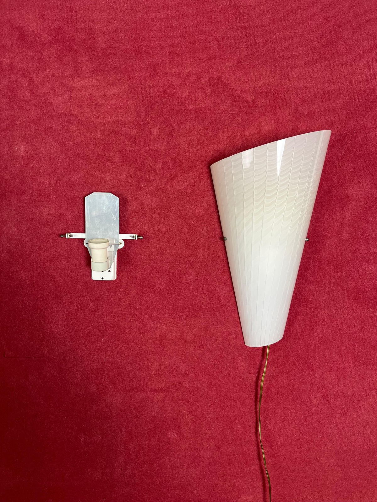 1328.0 Set Of 2 Large Murano Glass Wall Lamps, 1980s photo