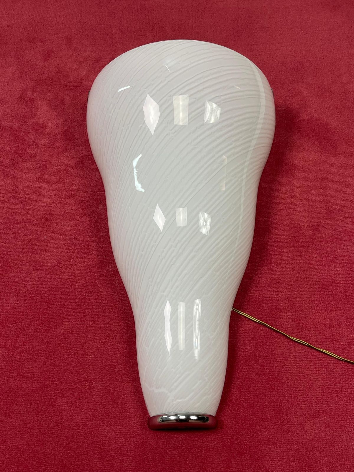 photo buy Set Of 3 Large Murano Glass Wall Lamps Leucos, 1980s