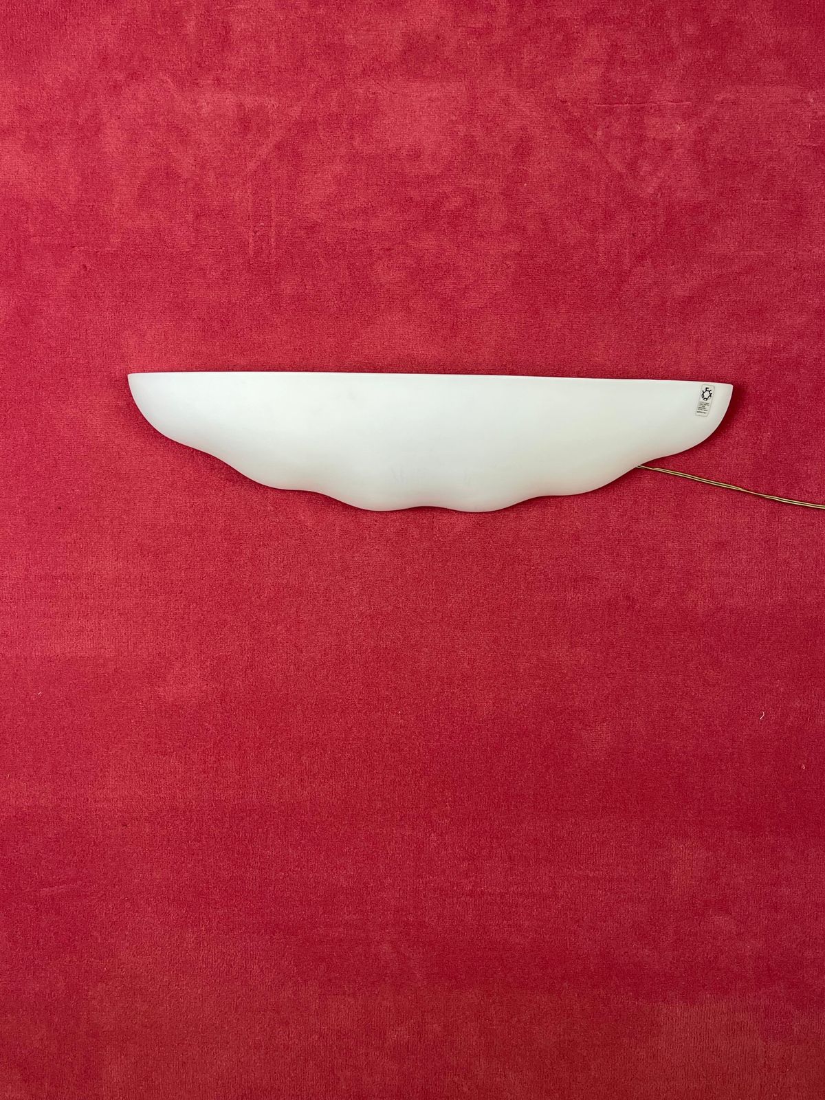 1799.0 Set Of 3 Large Leucos Wall Lamps In Opaline Blown Murano Glass, 1980s photo