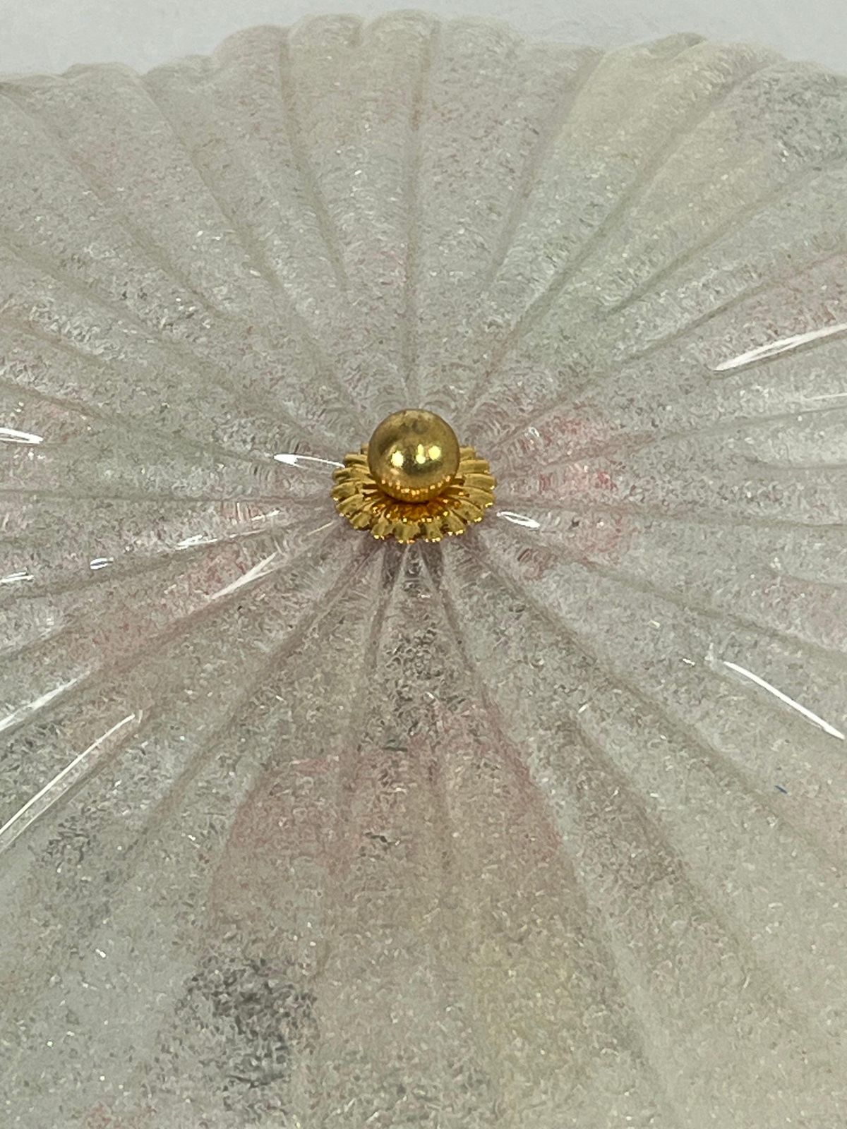 Venetian Ceiling Lamp 2 Lights Murano Glass, 1980s photo 677.0