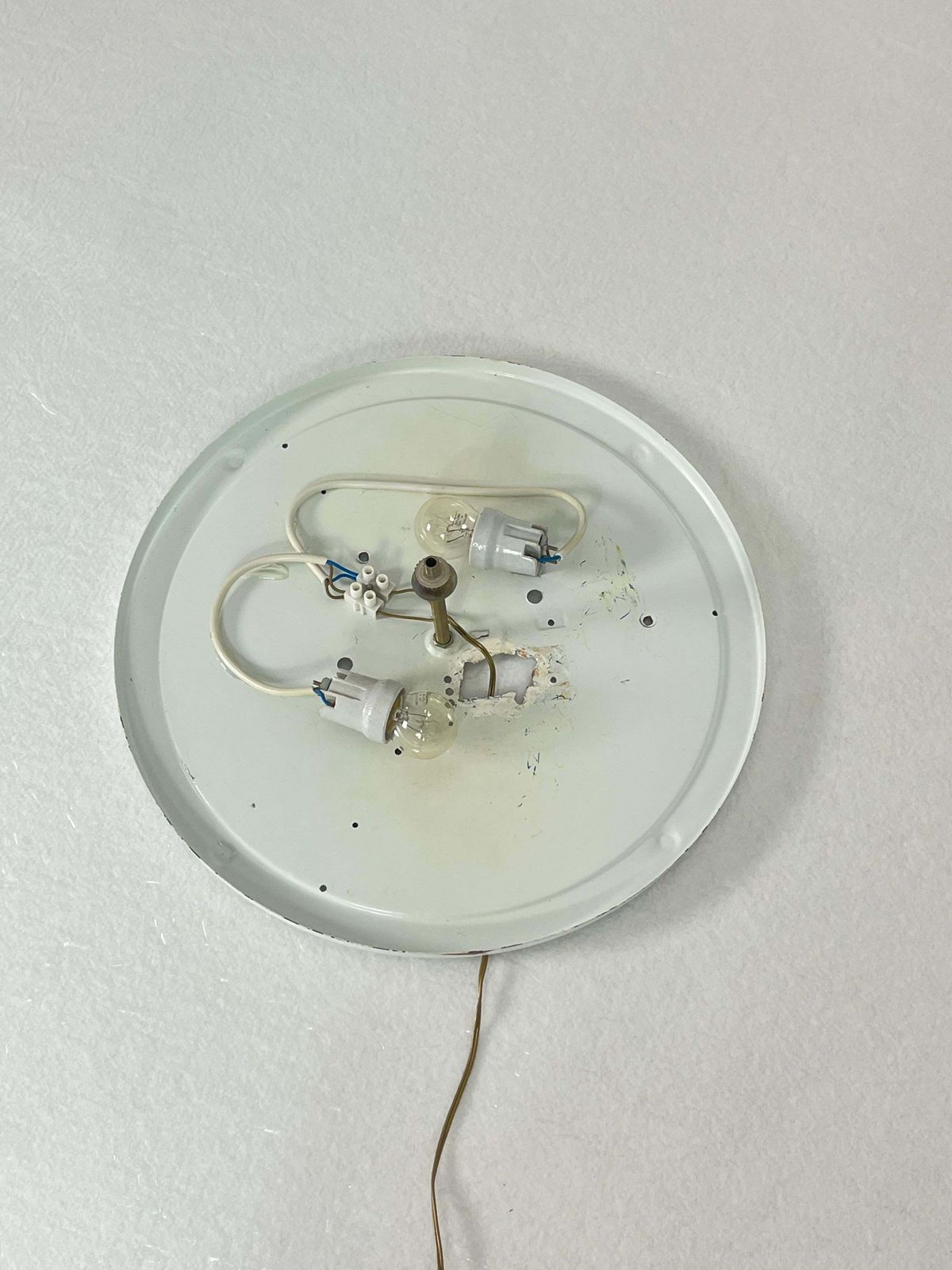 photo for sale Venetian Ceiling Lamp 2 Lights Murano Glass, 1980s