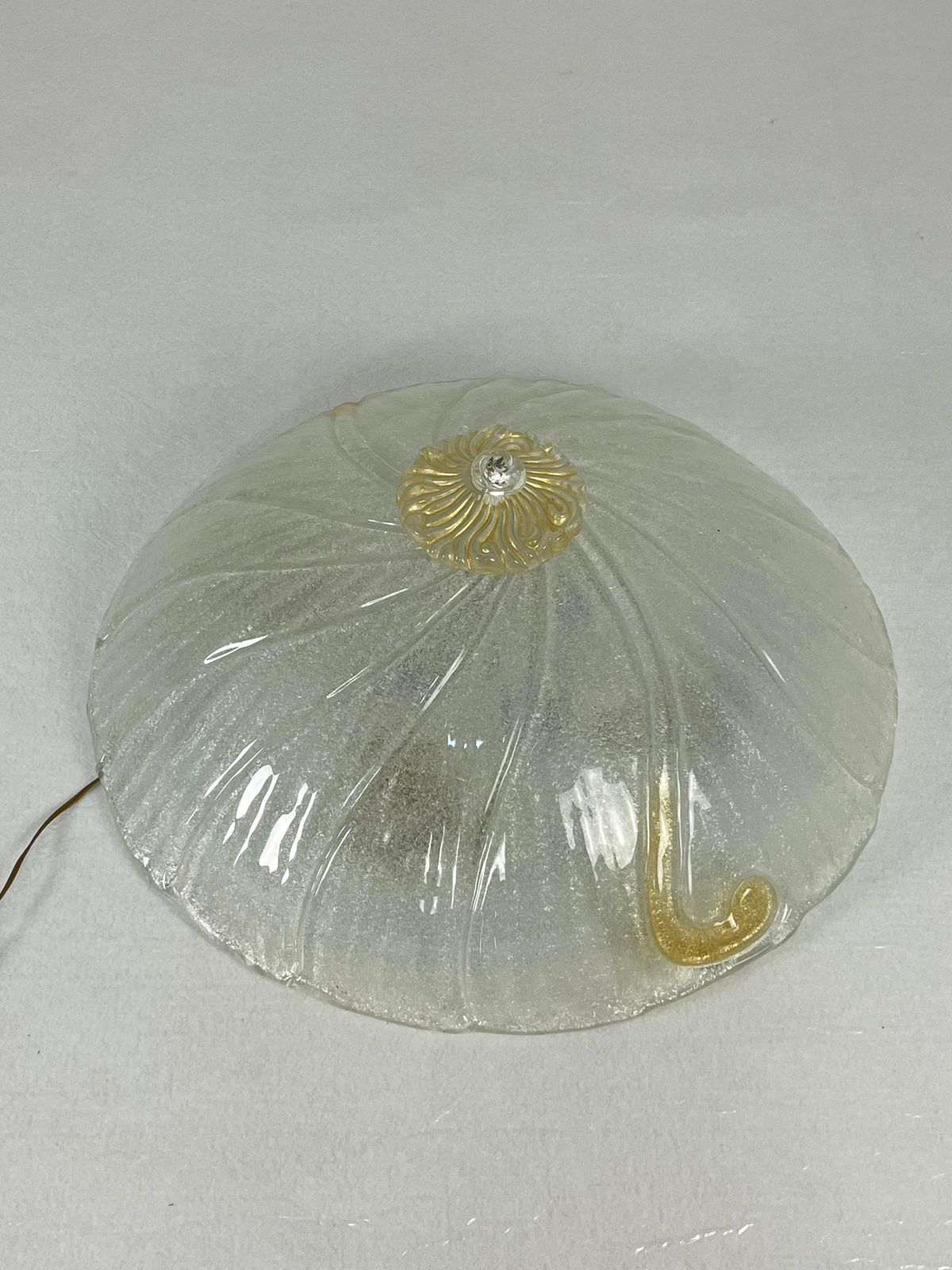 1028.0 Monumental Venetian Ceiling Lamp 4 Lights Murano Glass, 1980s photo