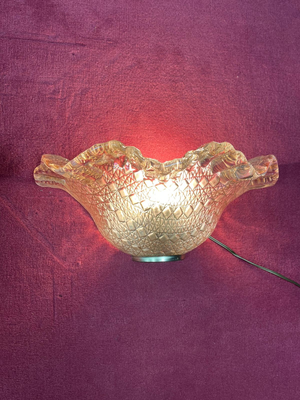 Set Of 2 Italian Murano Glass Wall Lamps "Società Italiana Idea Linea Luce" 1980 photo for sale