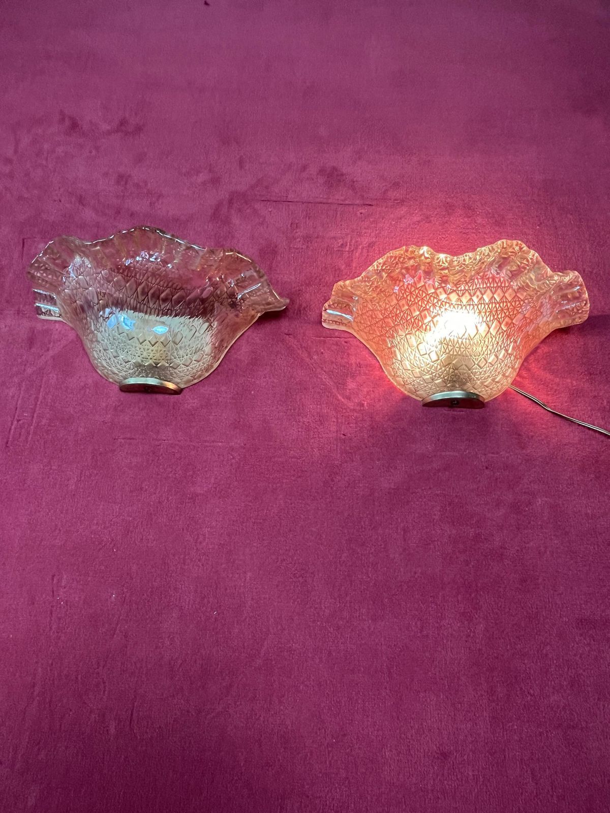 Set Of 2 Italian Murano Glass Wall Lamps "Società Italiana Idea Linea Luce" 1980 photo buy