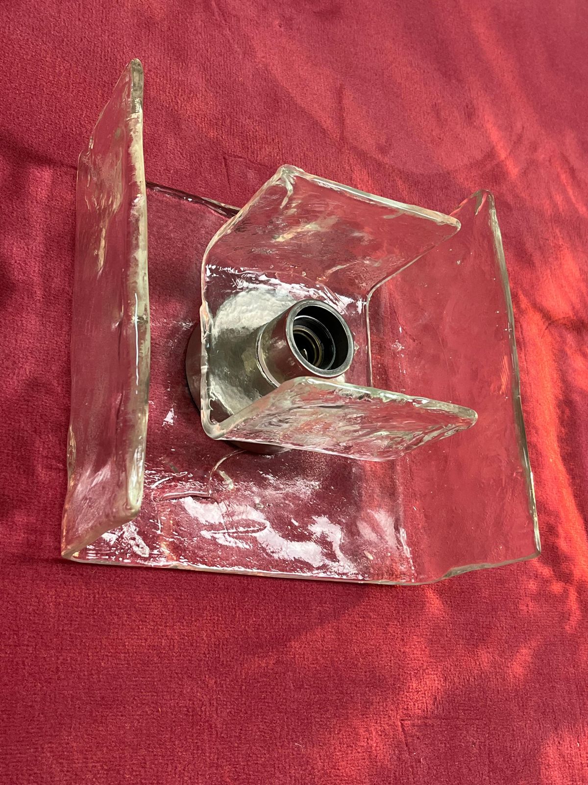 Set Of 2 Glass Wall Lamps By Carlo Nason For Kalmar, 1960s photo buy