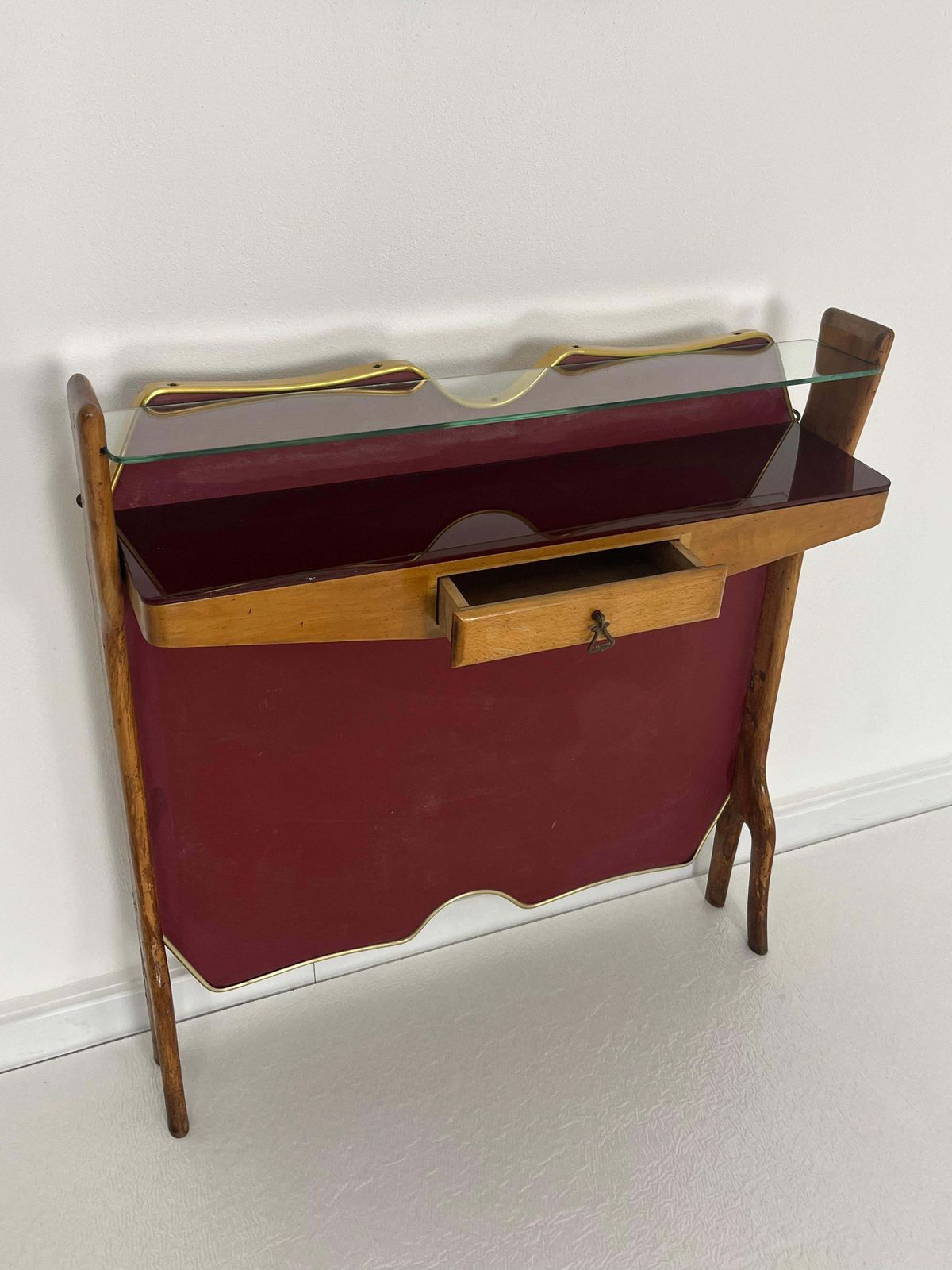 Mid Century Italian Console And Mirror, 1950s photo for sale