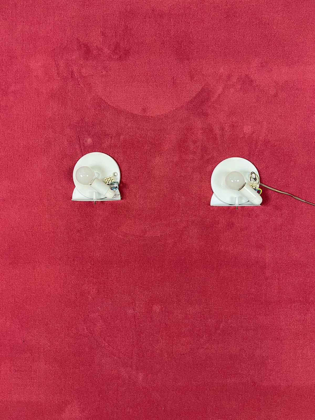 photo for sale Set Of 2 Mid Century Italian Murano Glass Wall Lamps, 1960s