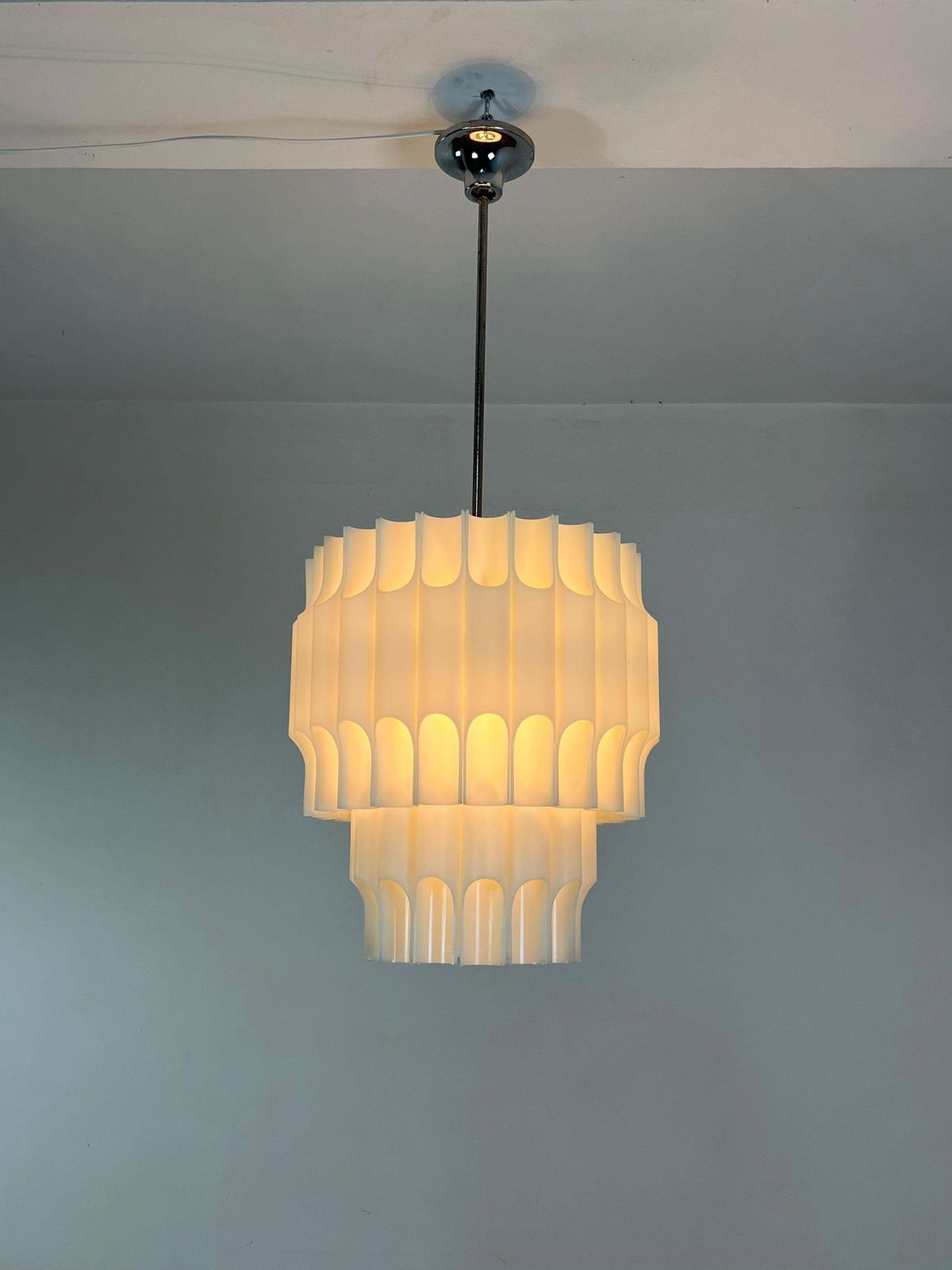 Wonderful "Teulada" Model Chandelier By Carlo Ponzio For Harvey Guzzini, 1972 photo 1542.0