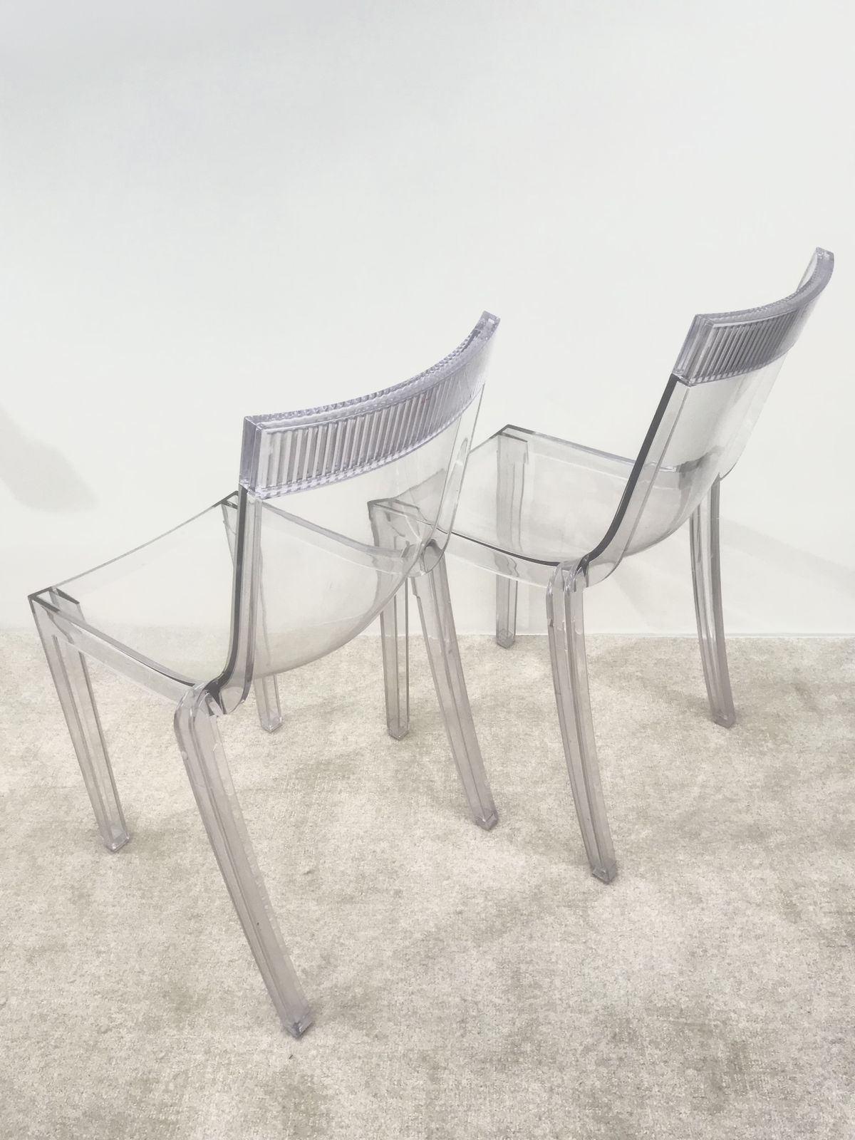 Pair Of Kartel Chairs By Phillipe Starck, Hi Cut Model photo Furniture