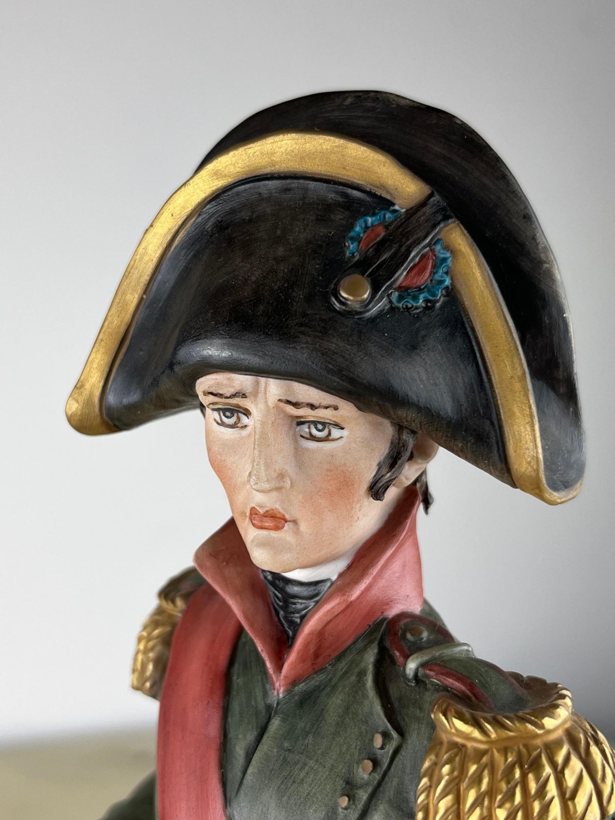 Napoleon Sculpture In Capodimonte Porcelain And Bronze, Italy, 1990s photo vintage