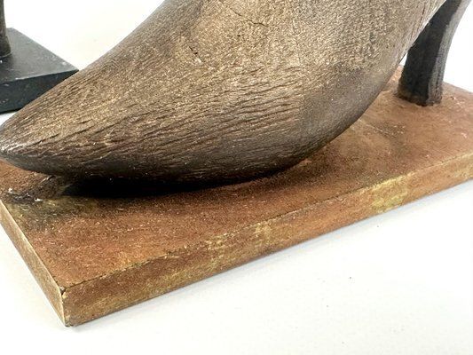 Mid Century Carved Bookends In The Shape Of Womens Shoe, 1960s, Set Of 2 photo vinterior
