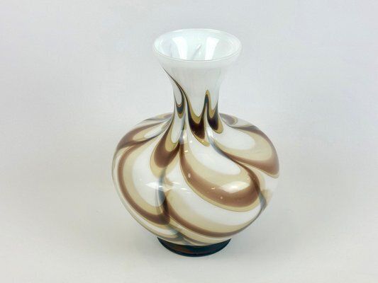 Vintage Murano Opaline Florence Vase Attributed To Carlo Moretti, 1970s photo furniture