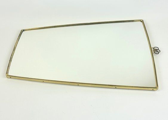 Mid Century German Wall Mirror In Aluminium, 1950s photo Home Decor