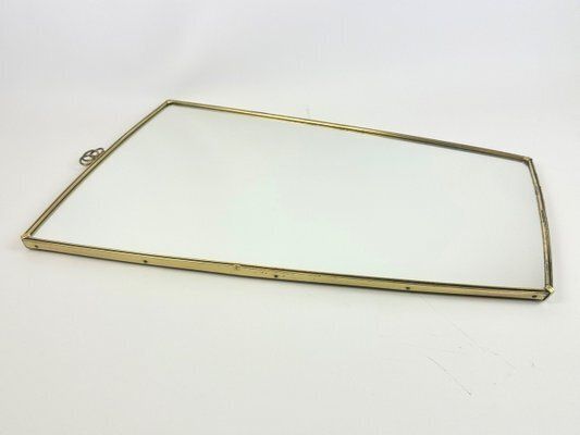 Mid Century German Wall Mirror In Aluminium, 1950s photo buy