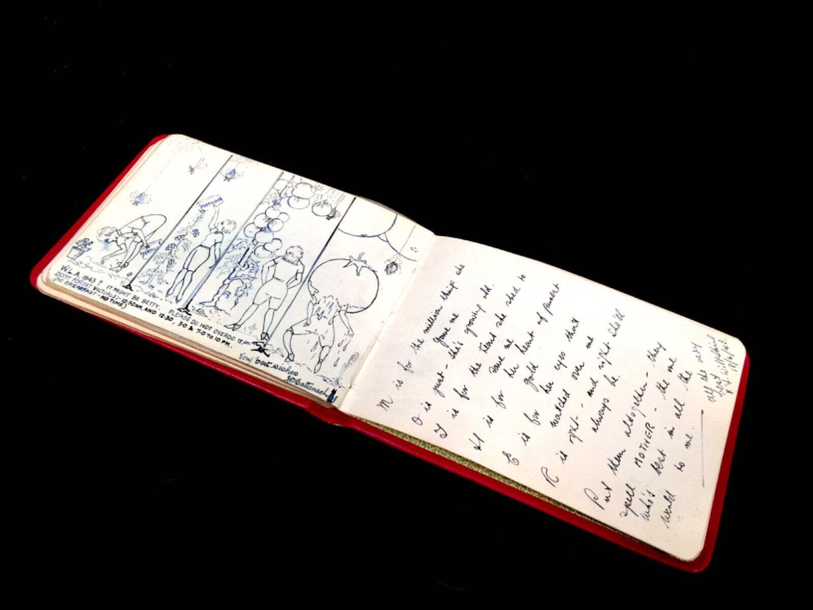 Antique Early 20th Century Sketch Book / Album / Artists Drawings / Diary 1930s photo vinterior