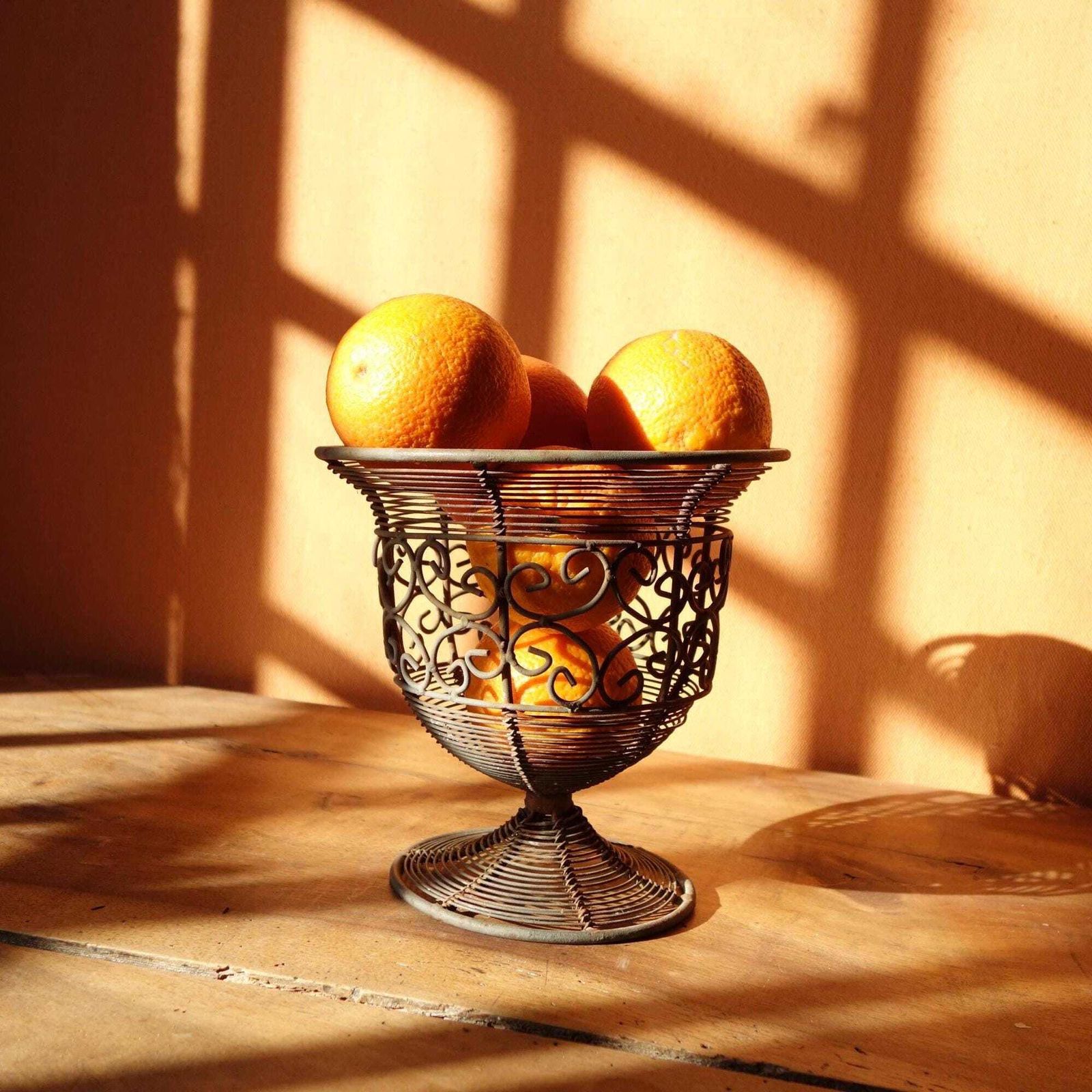 Antique Art Deco Wrought Iron Planter – Elegant French Flower Pot