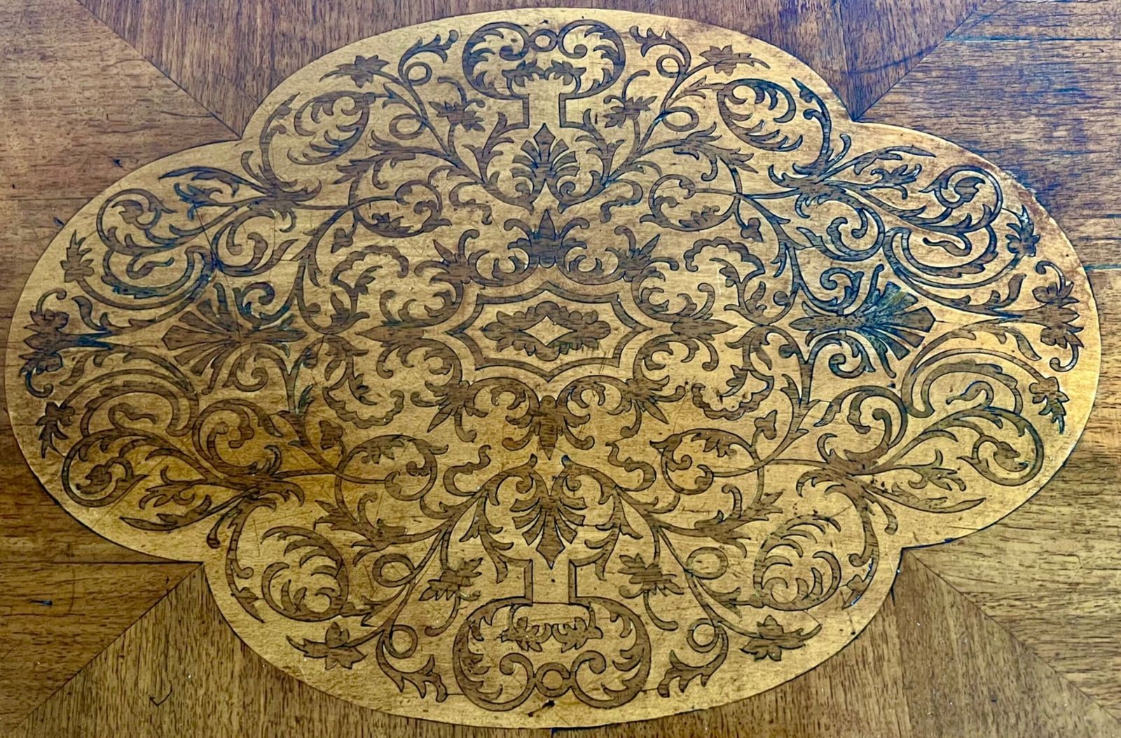 Queen Anne Style Coffee Or Lamp Table photo vintage