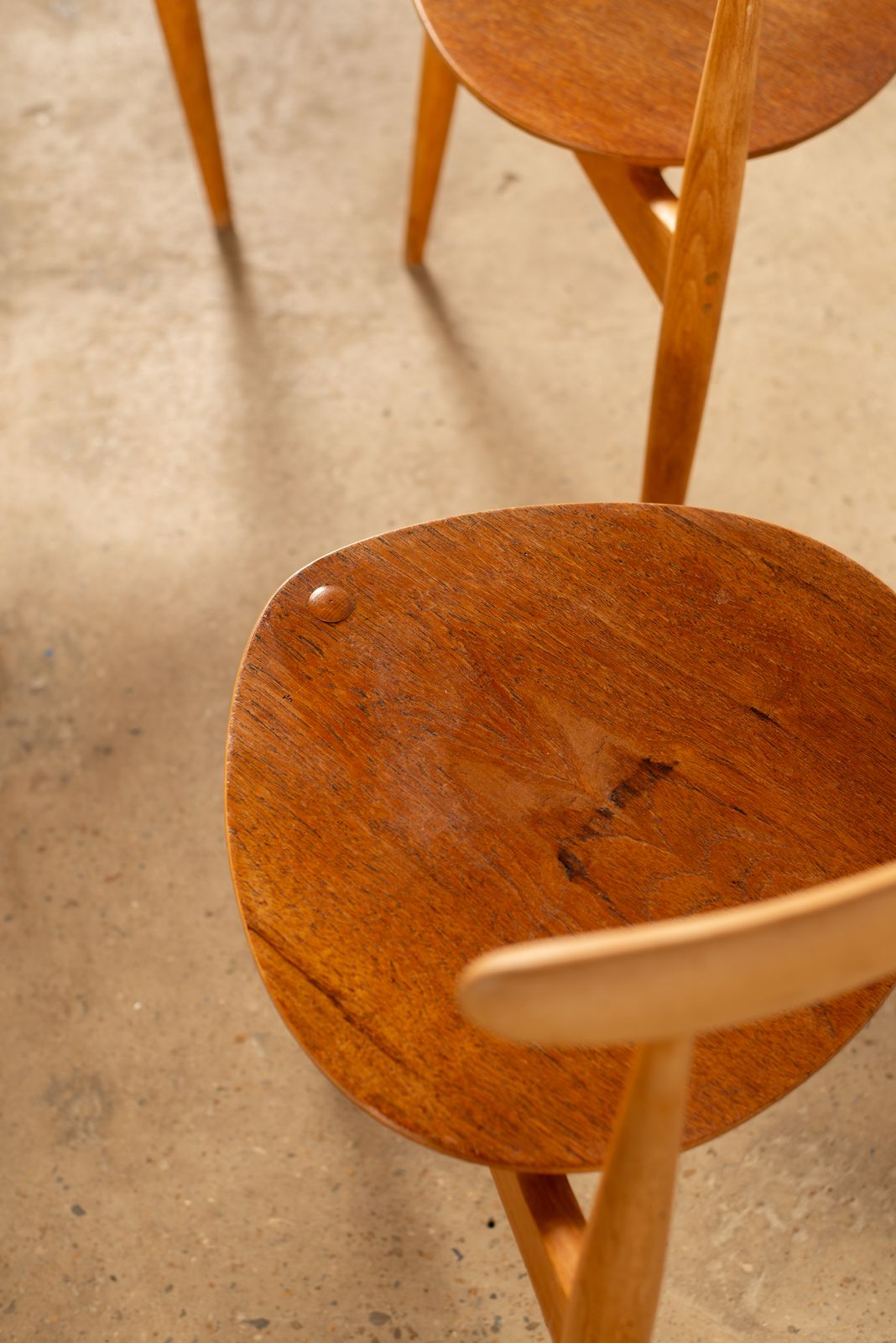 Set Of 4 Hans Wegner Fh4103 Heart Chairs C1960f photo for sale