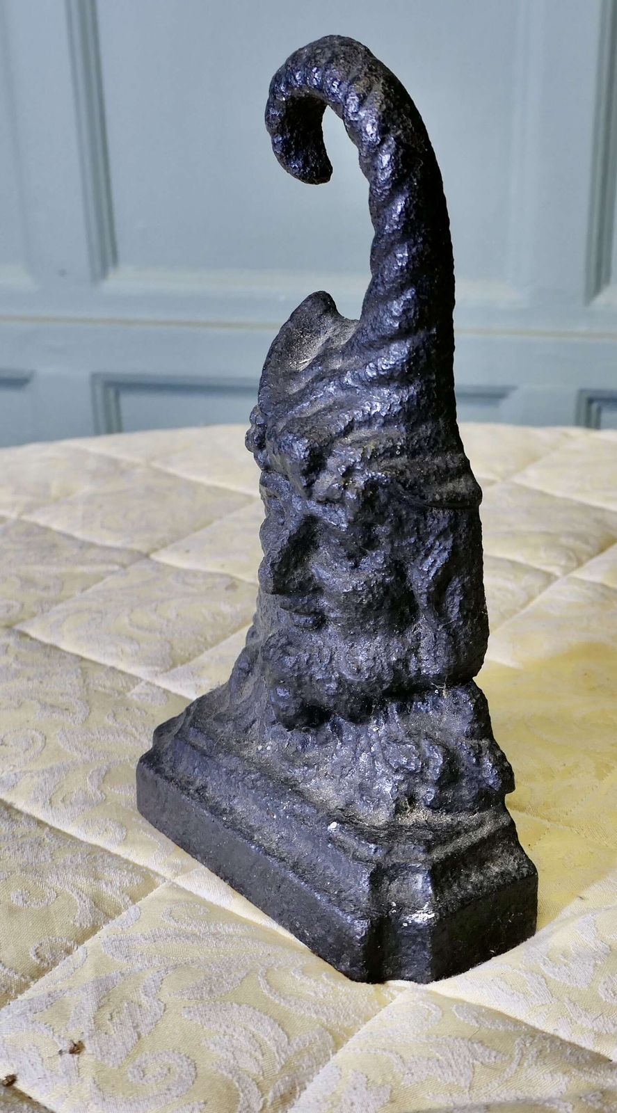 19th Century Cast Iron Bacchus Doorstop photo Home Fixtures