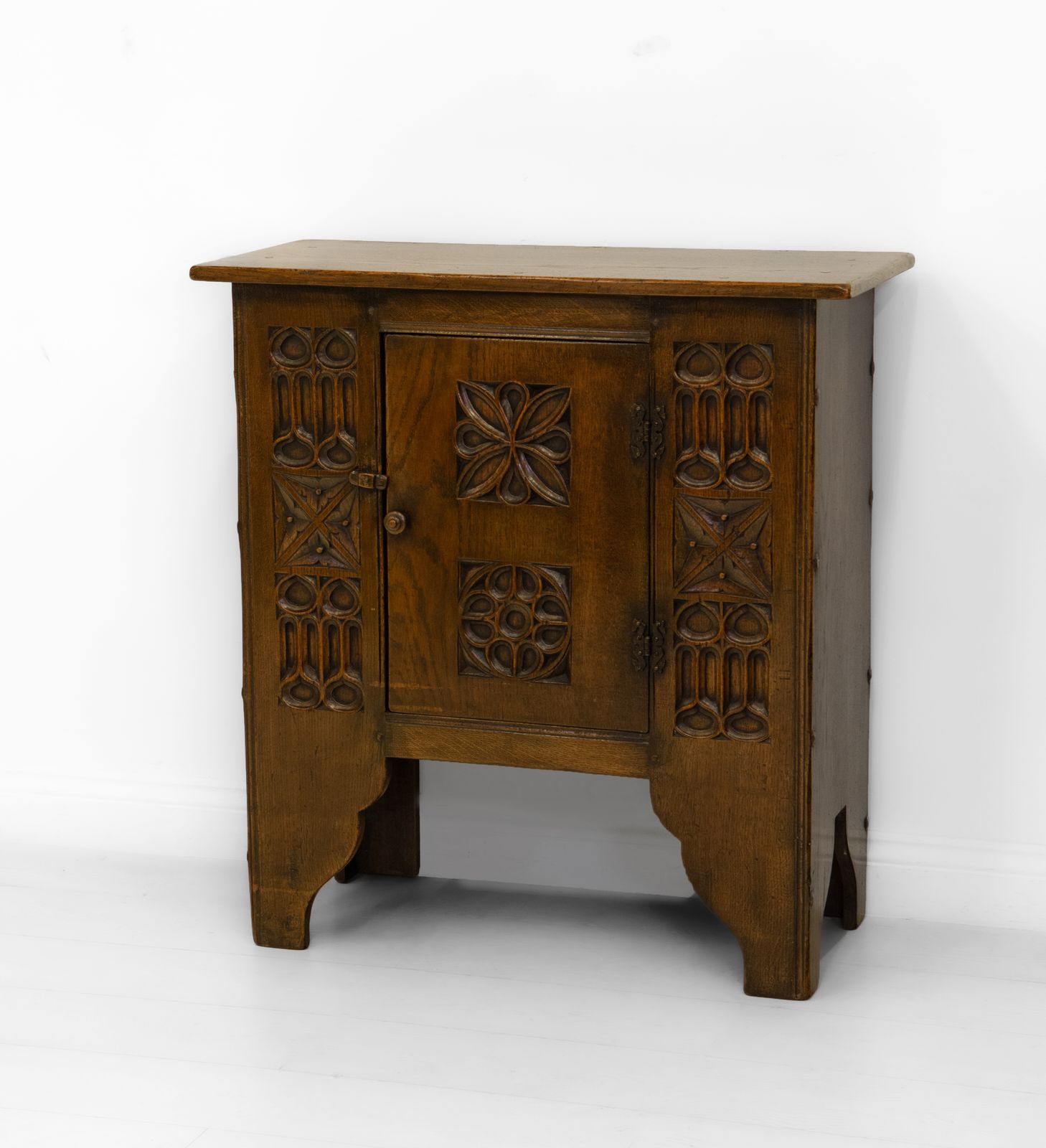 Gothic Revival Carved Oak Cabinet 20th Century photo Furniture