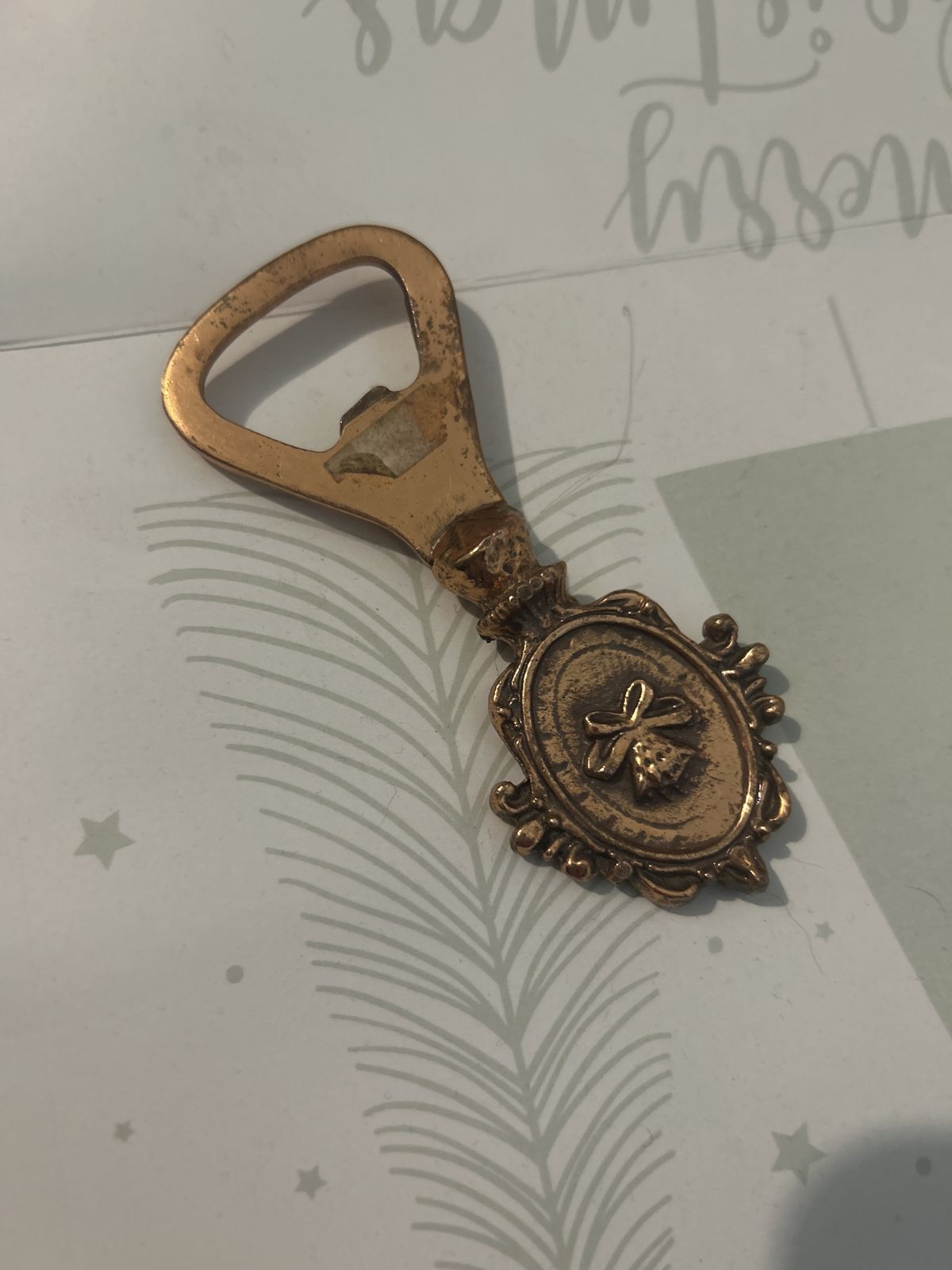 Vintage Early 1900’s Brass Bottle Opener photo furniture