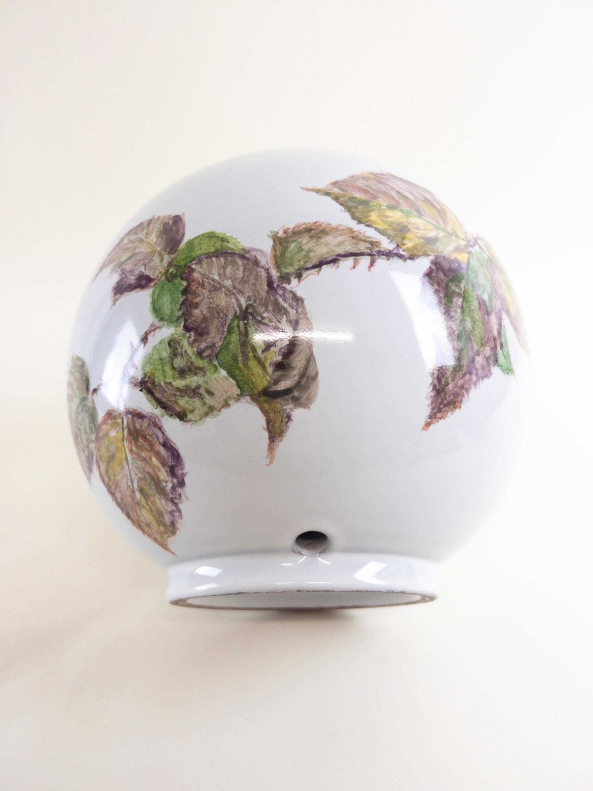 photo furniture Beautiful Hand Painted 1950s Ball Shaped Lamp Base   Ball Pearl Lamp Base Only