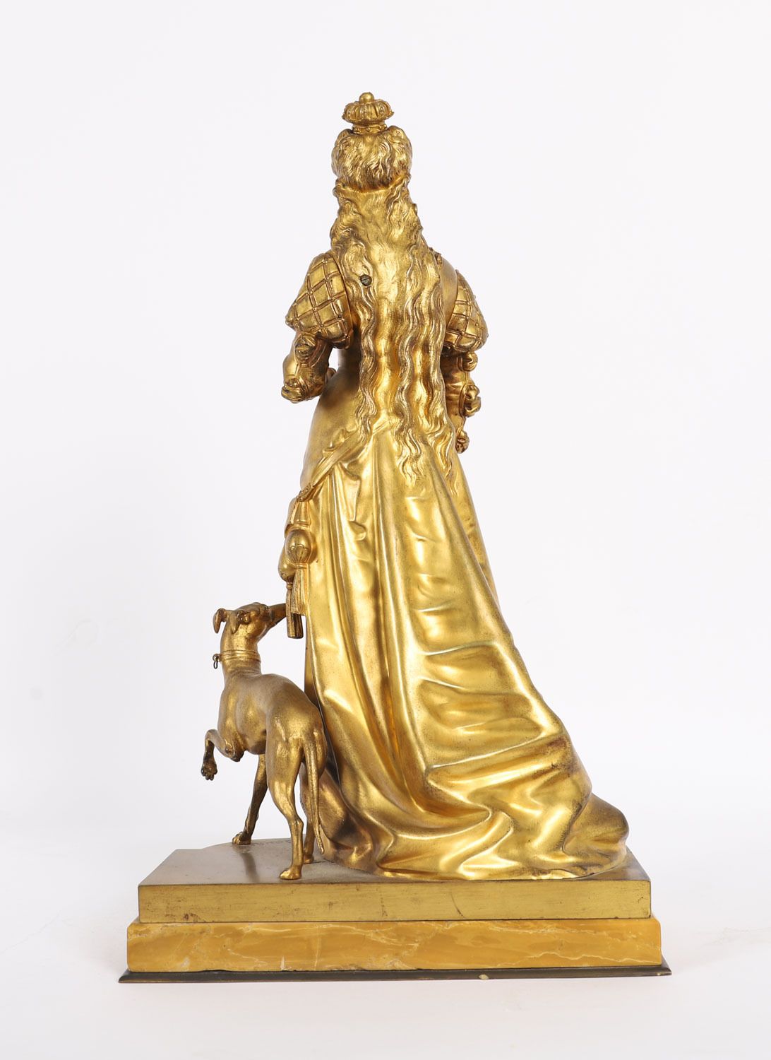 photo vinterior Antique Gilt Bronze Sculpture Of Reine Isabella By  Eurotrope Bouret C 1870
