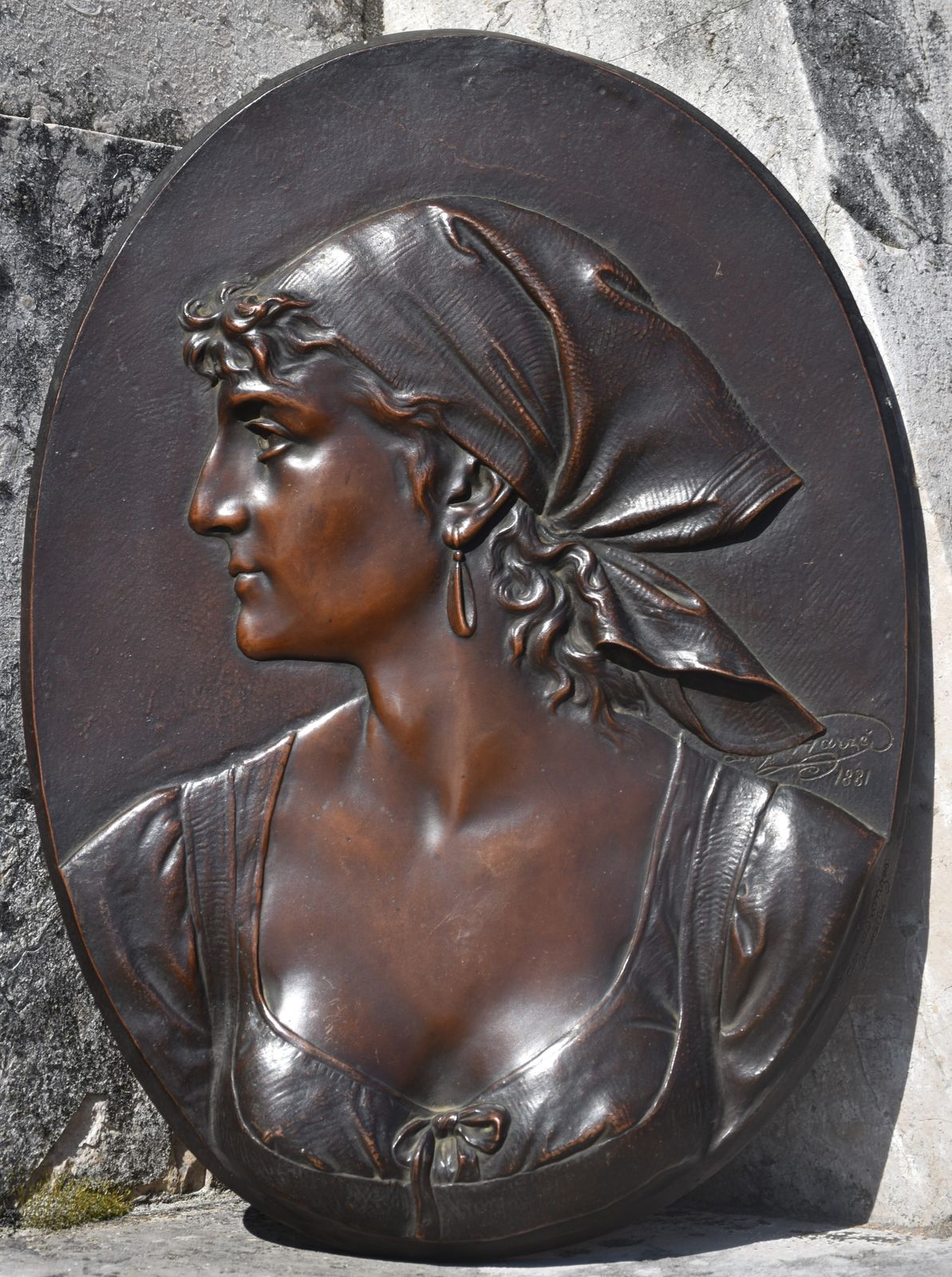Léopold Harzé, Bust Of A Field Worker (1881)