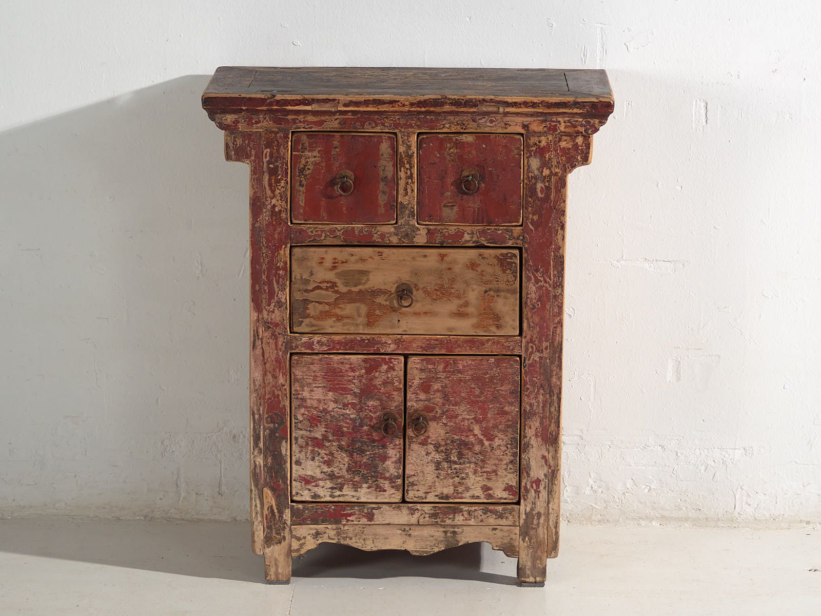 photo for sale Antique Oriental Cabinet With Red Patina (C.1900) #77