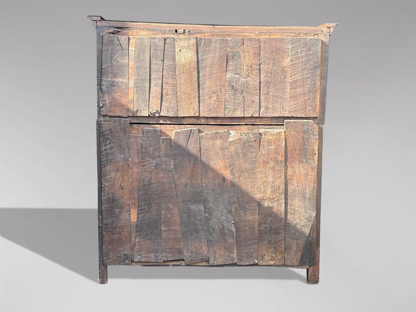 18th Century English Elm Court Cupboard photo for sale