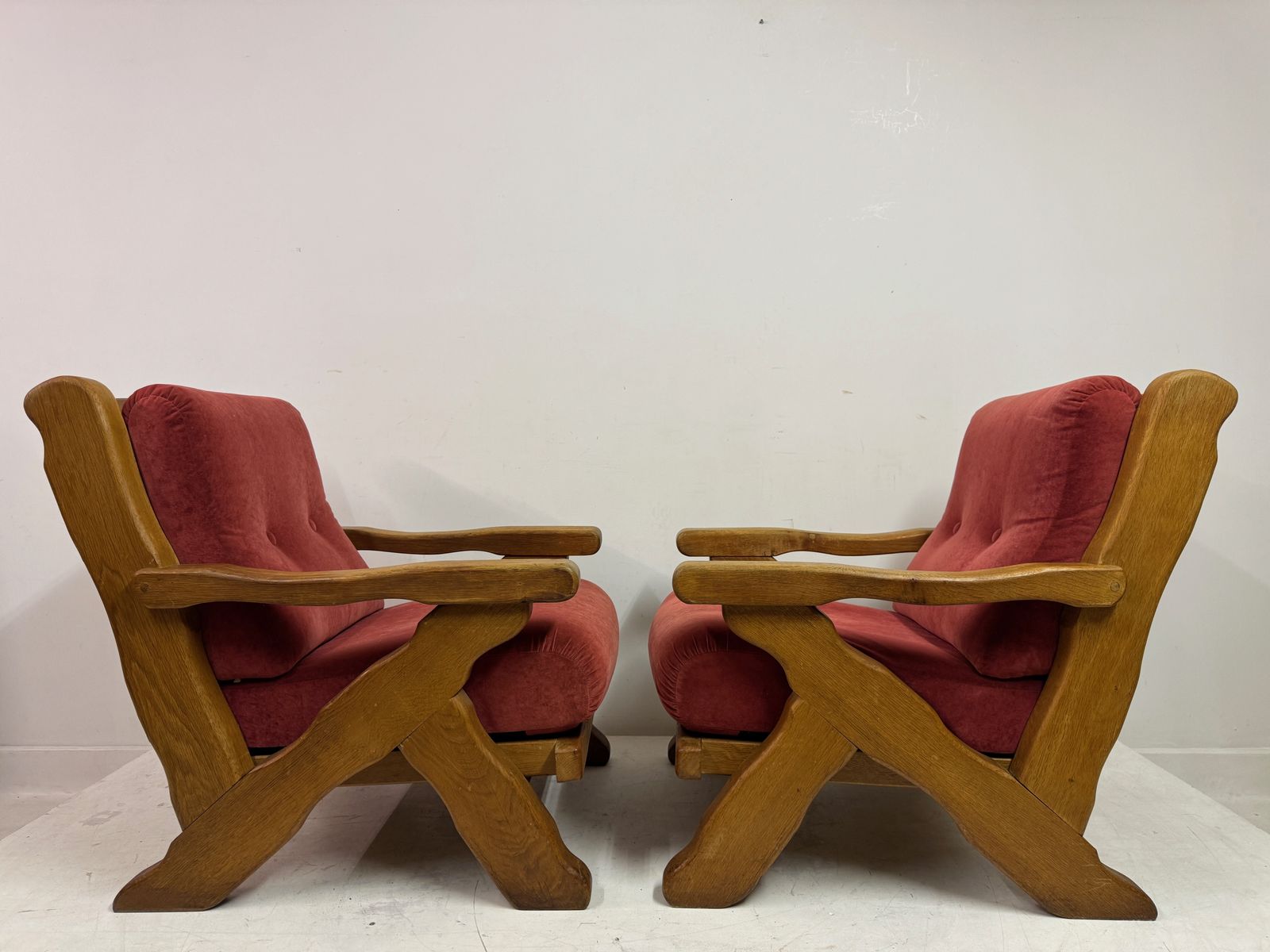 Pair Of 1960s Belgian Brutalist Armchairs photo 2395.0