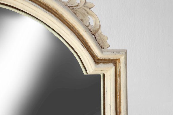 Mid Century Baroque Style Wooden Standing Dressing Mirror, France, 1950s photo furniture