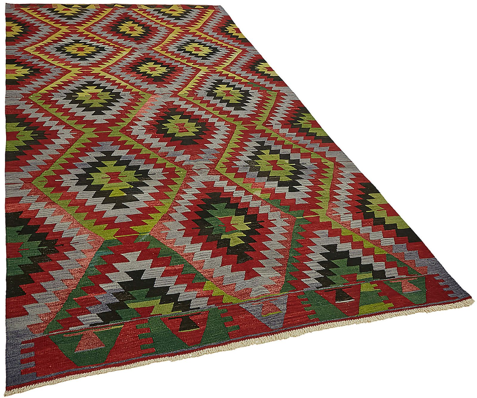 Handmade Multicolor Oriental Kilim Rug 181 Cm X 351 Cm photo furniture
