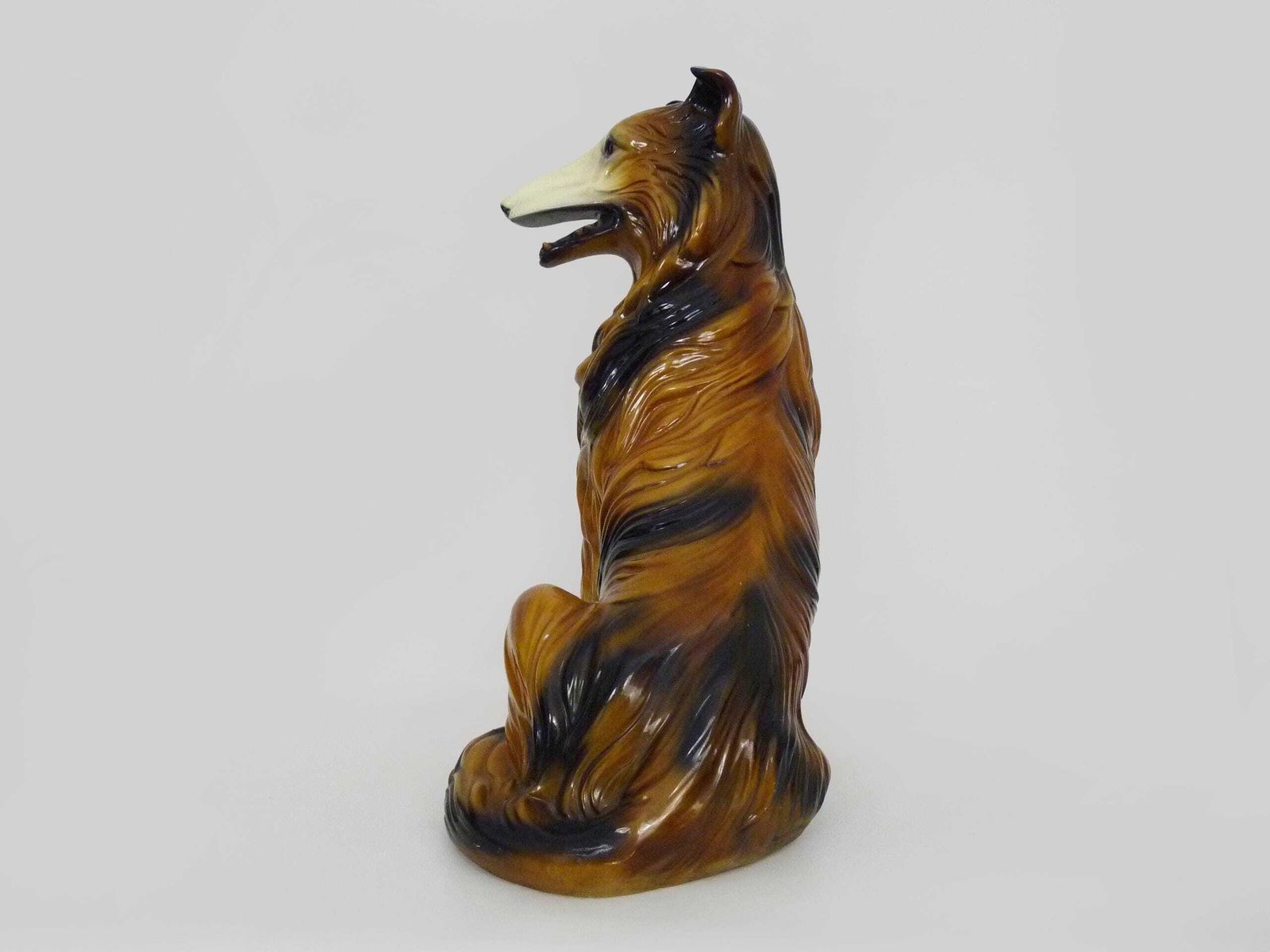 Life Size Ceramic Collie Dog Sculpture From The 1960s photo vintage